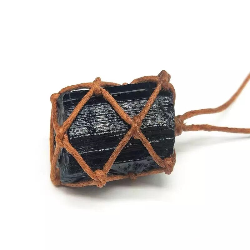 Raw Obsidian Stone Necklace