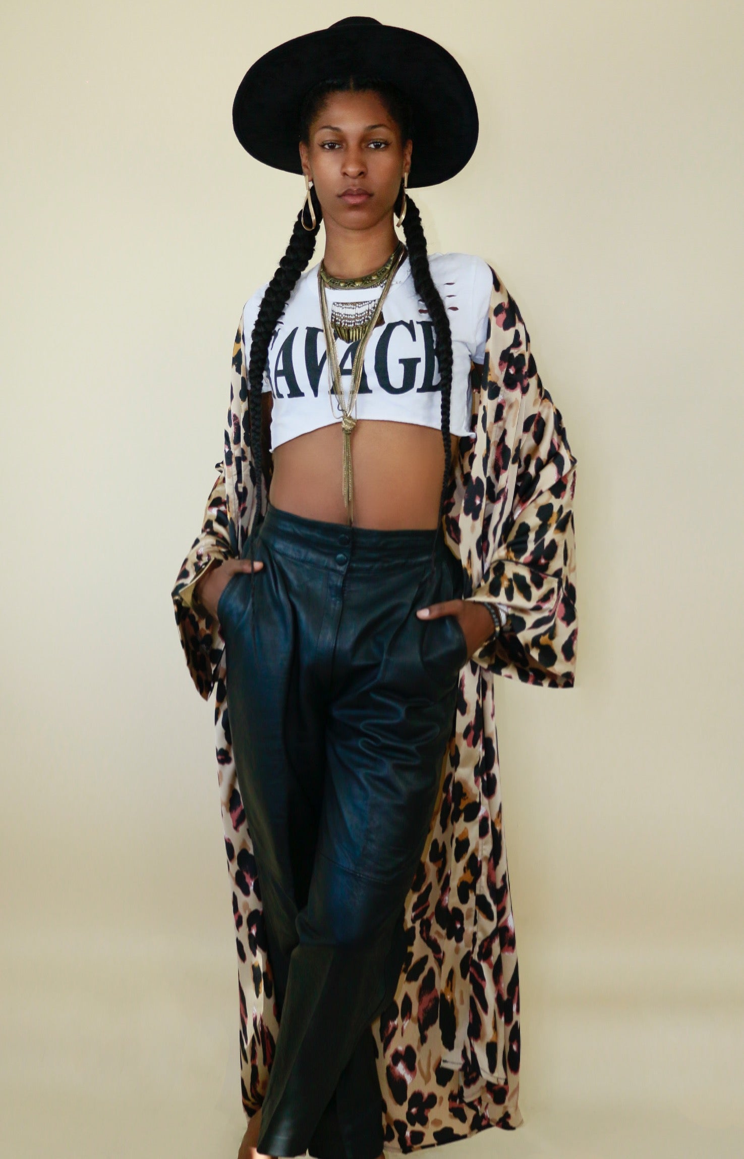 Lela Leopard Kimono