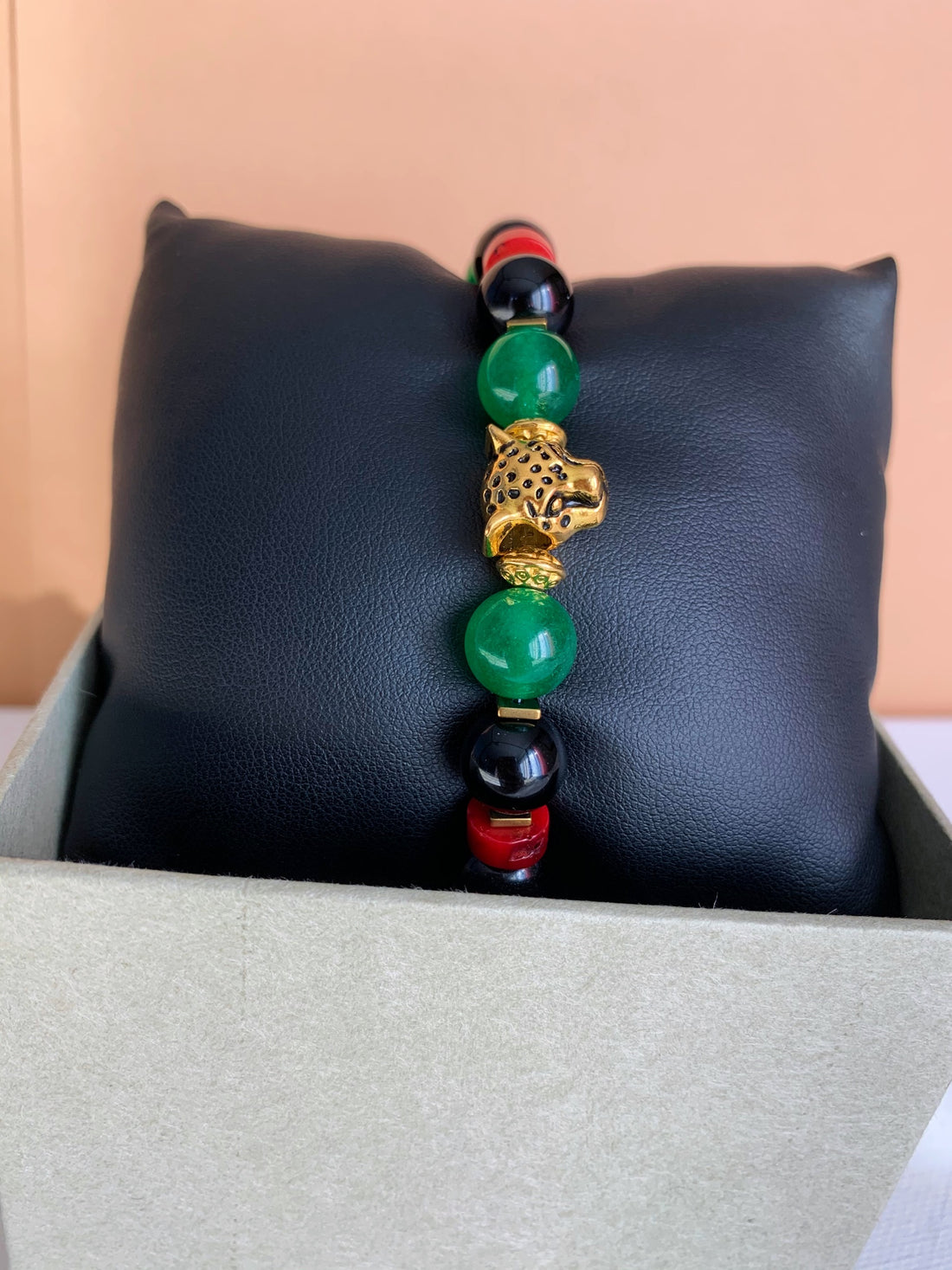 Menβs RBG Leopard Bracelet