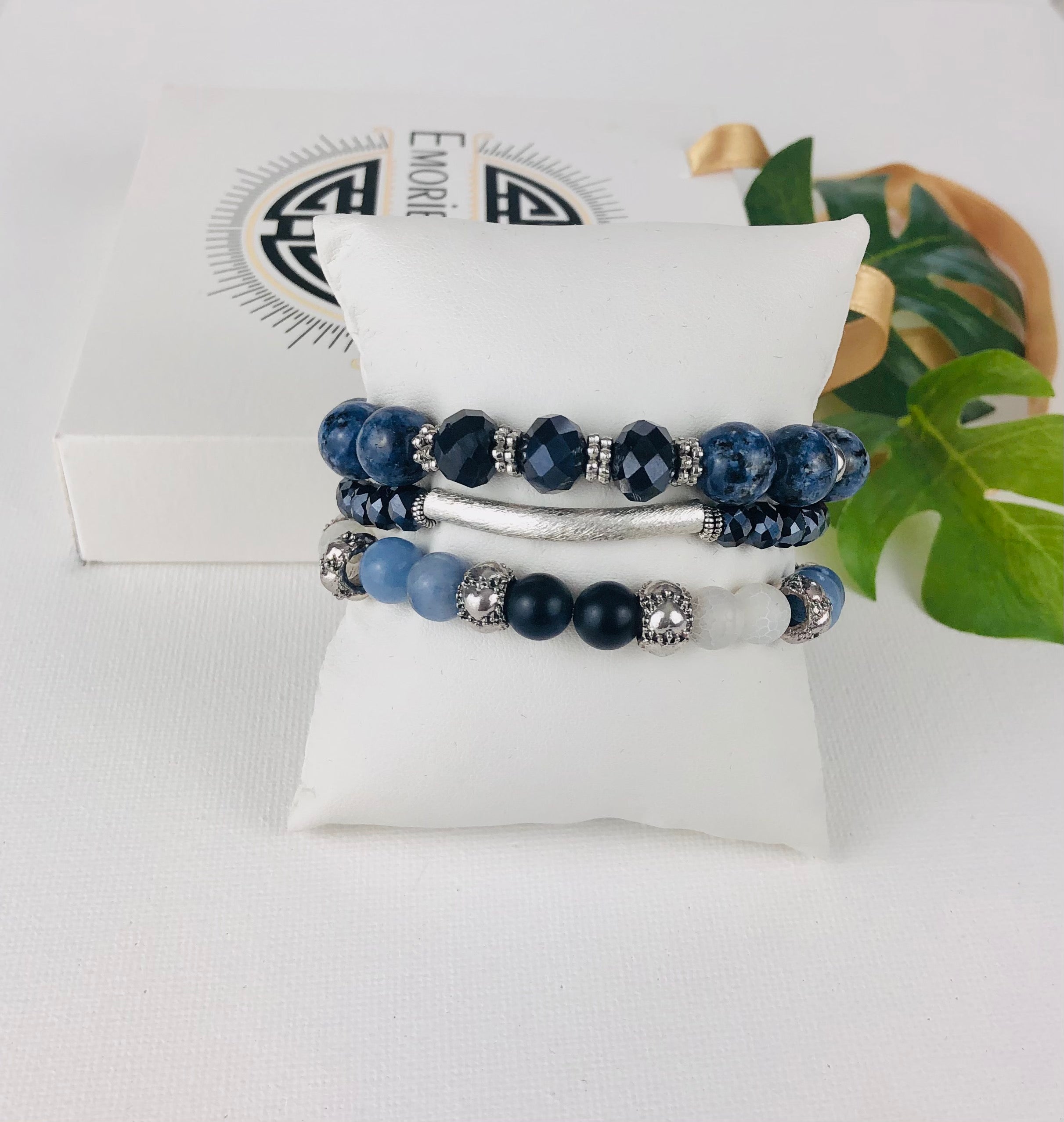 Noble Navy Bracelet Stack