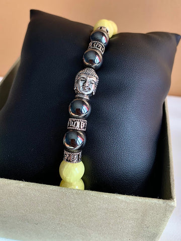 Yellow Jasper Buddha Bracelet