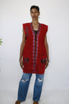 Red Denim Carol Wicher Vintage Vest