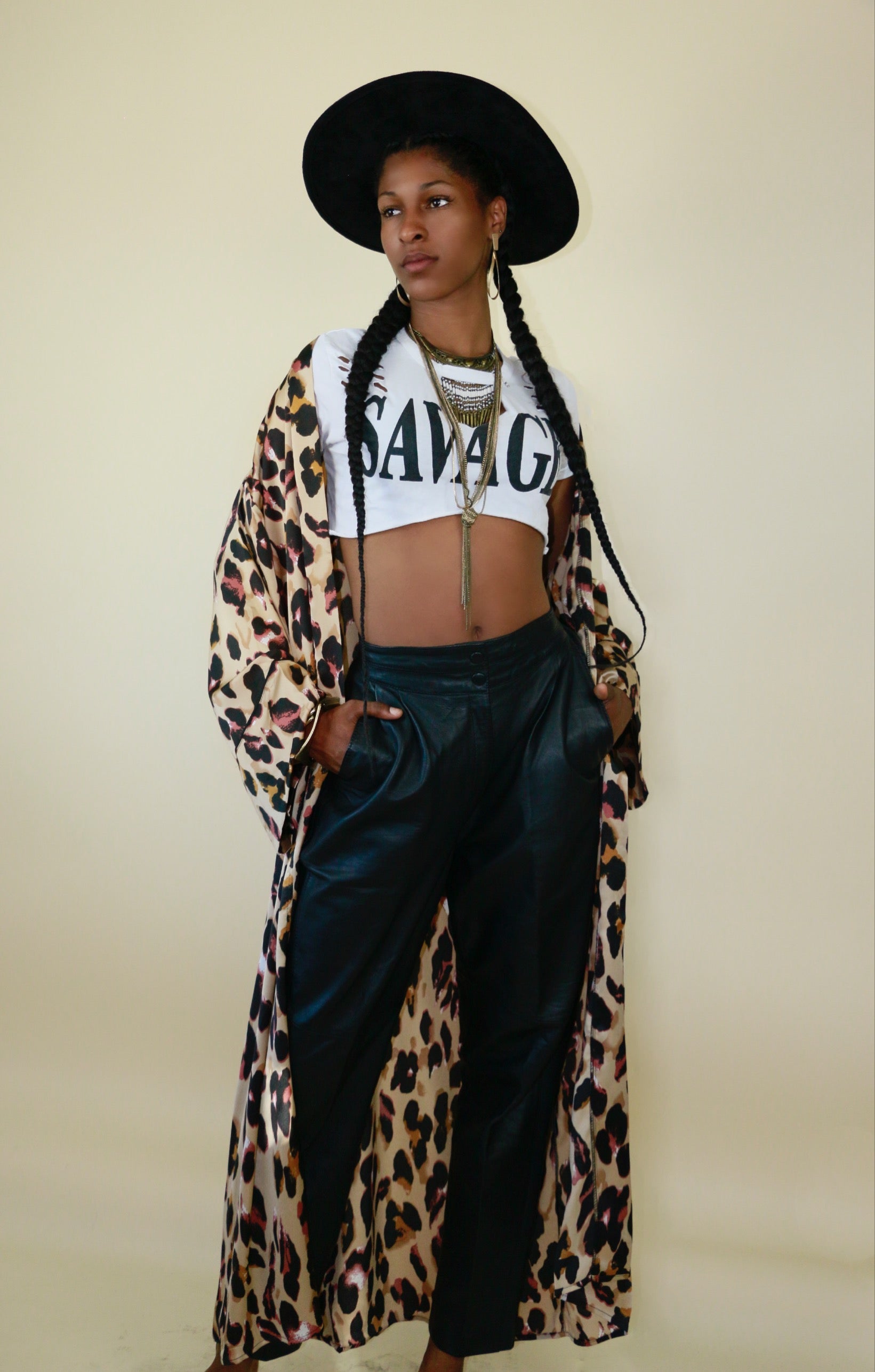 Lela Leopard Kimono