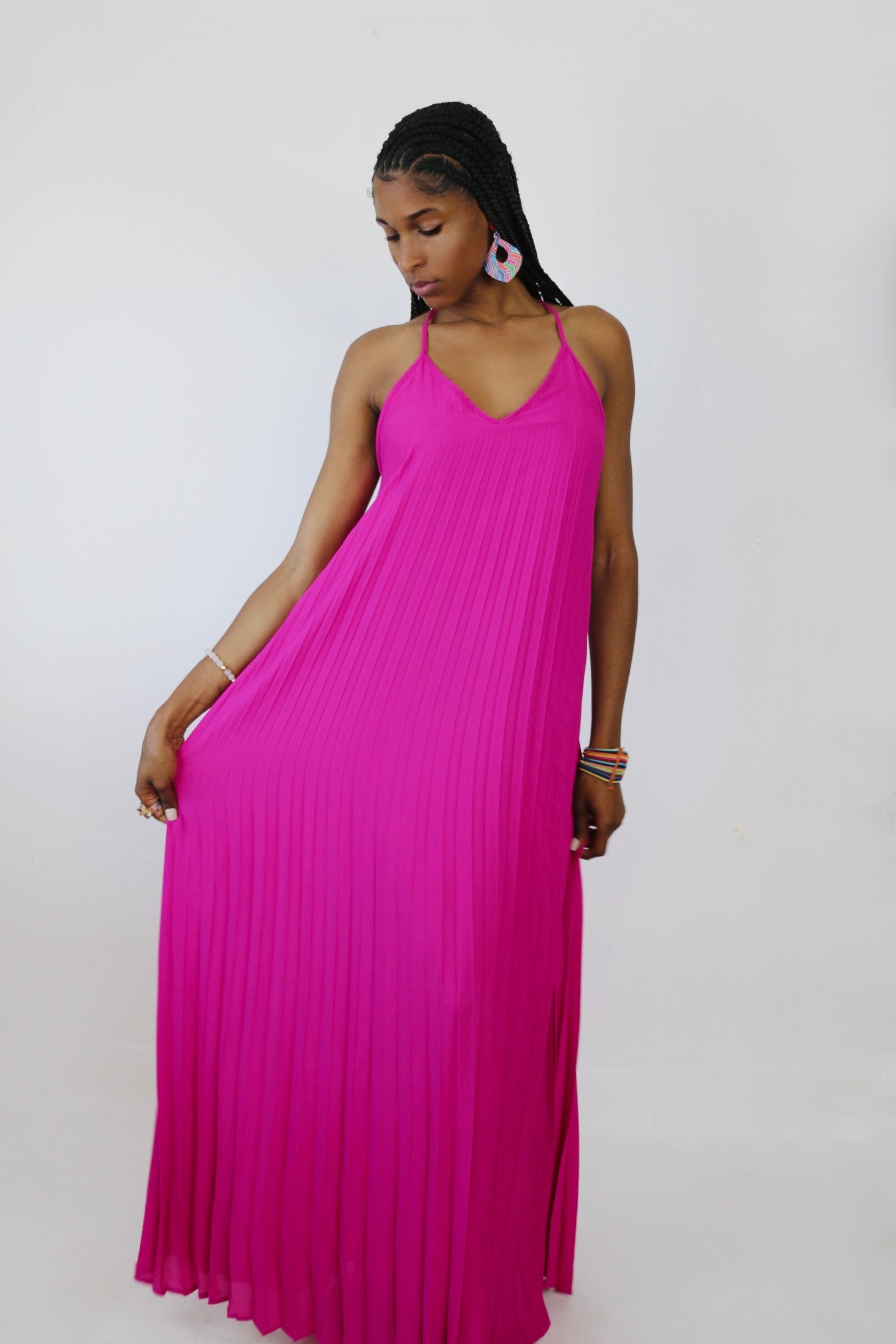 Hot Pink Pleated Dress Sweetheart Pleated Scarf Maxi Dress Hot Pink Hello Molly US Hot Pink Pleated Dress Sweetheart Pleated Scarf Maxi Dress Hot Pink Hello Molly US