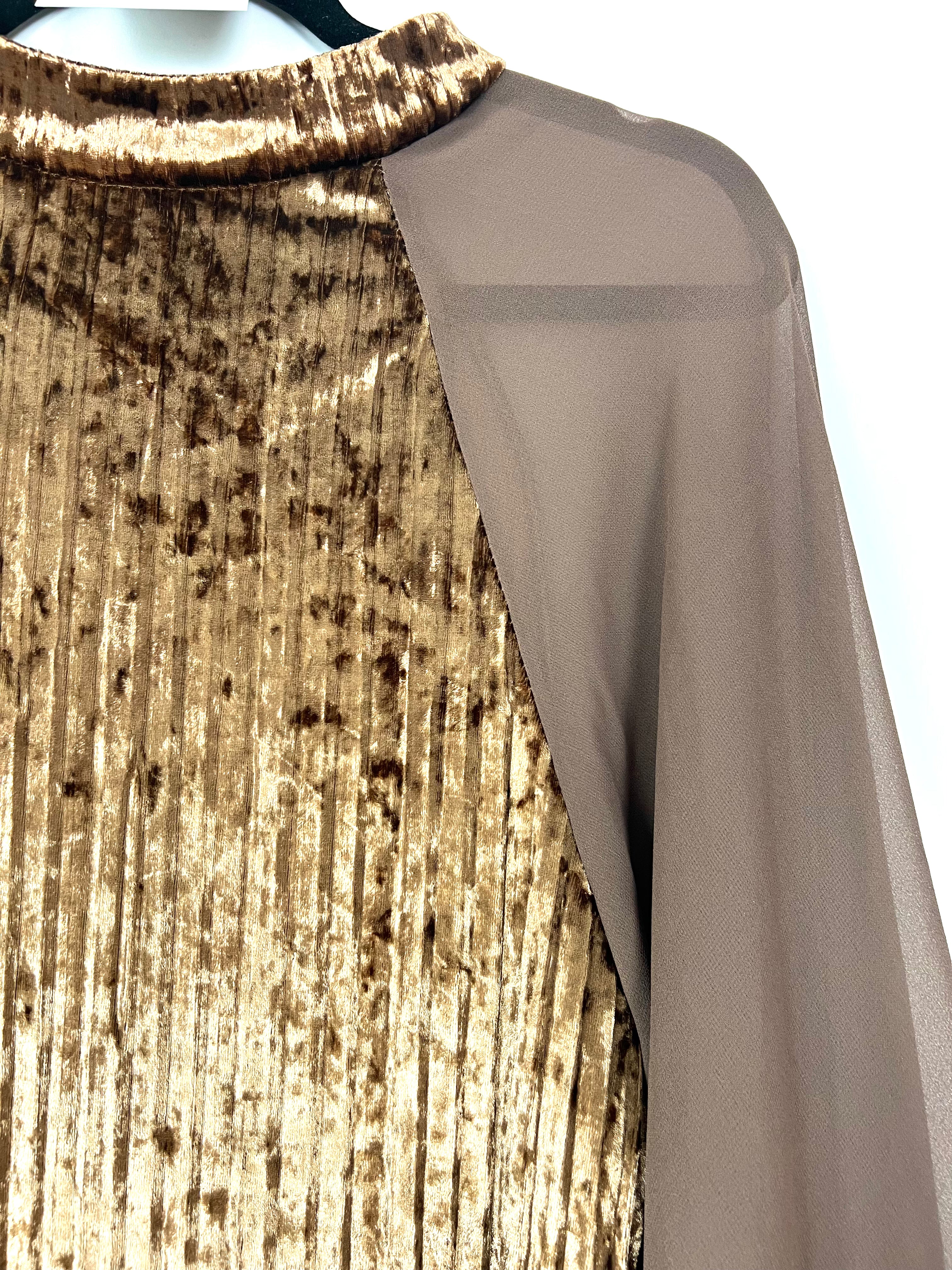Vintage Velvet Sheer Dress