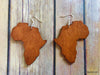 Golden Brown Africa Wooden Earrings