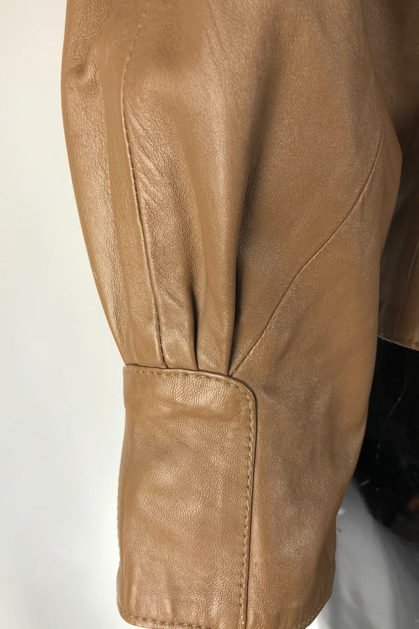 Taupe This Leather Jacket