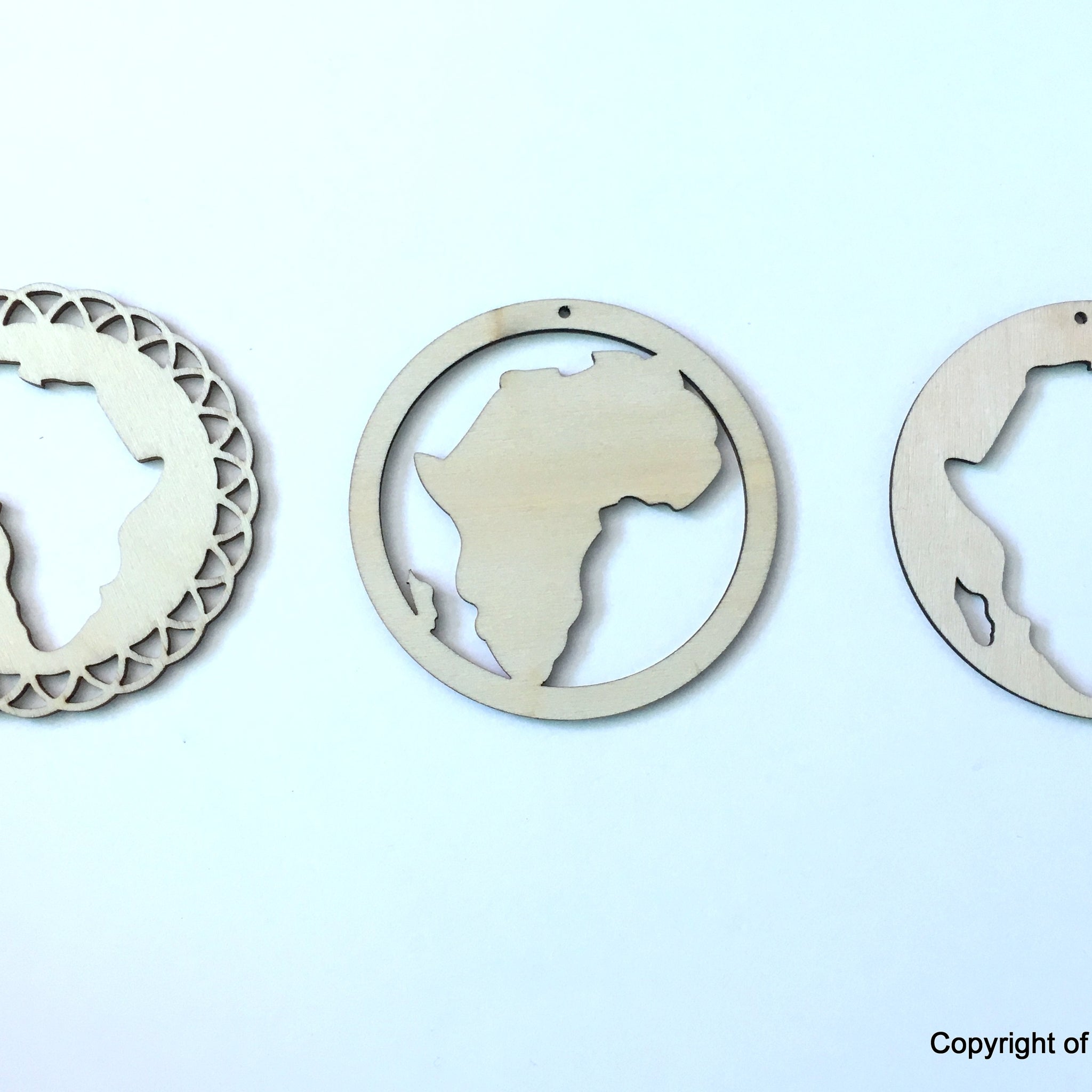 Circular Africa Wooden Earrings