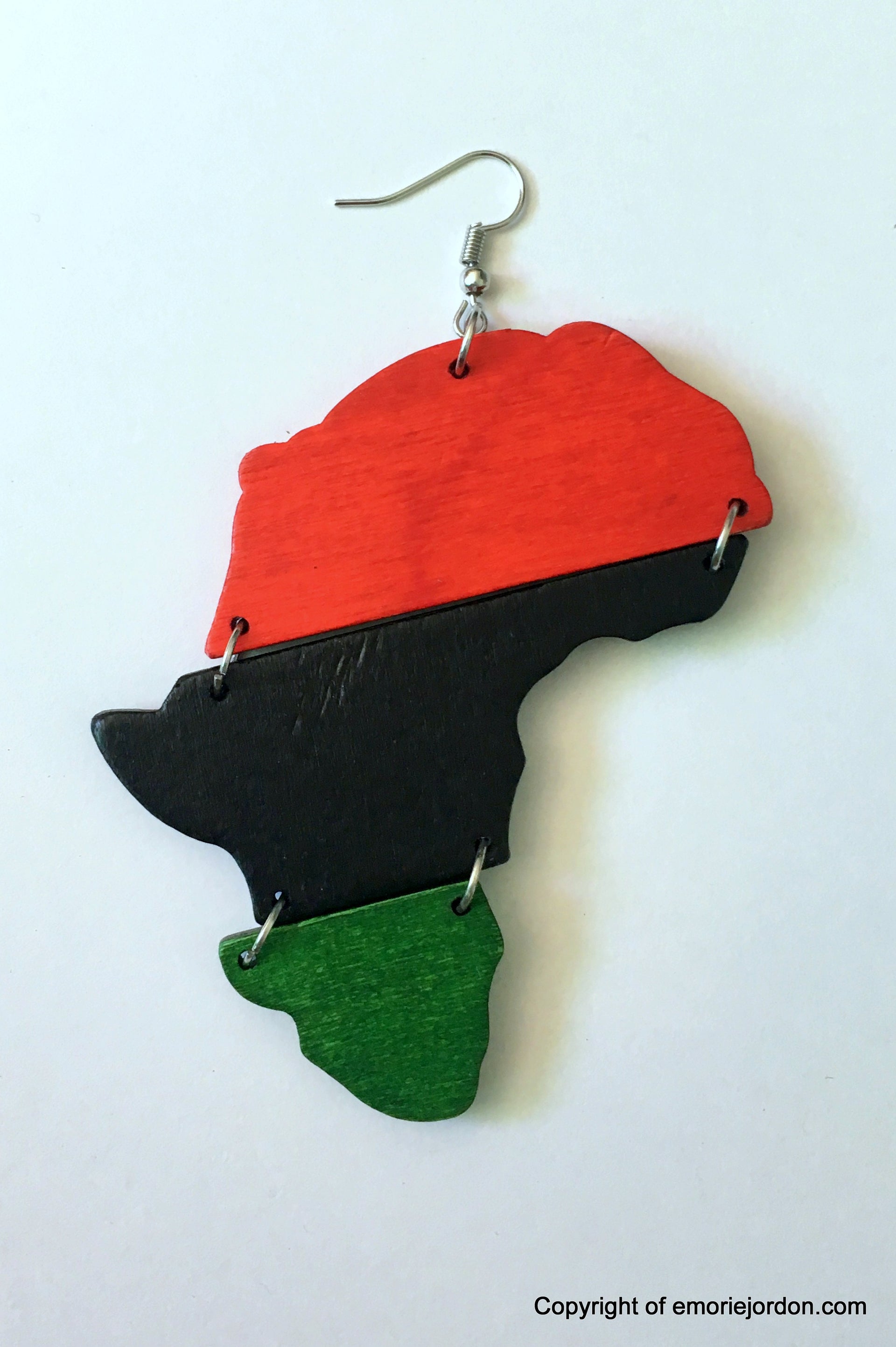 Africa RGB Wooden Earrings