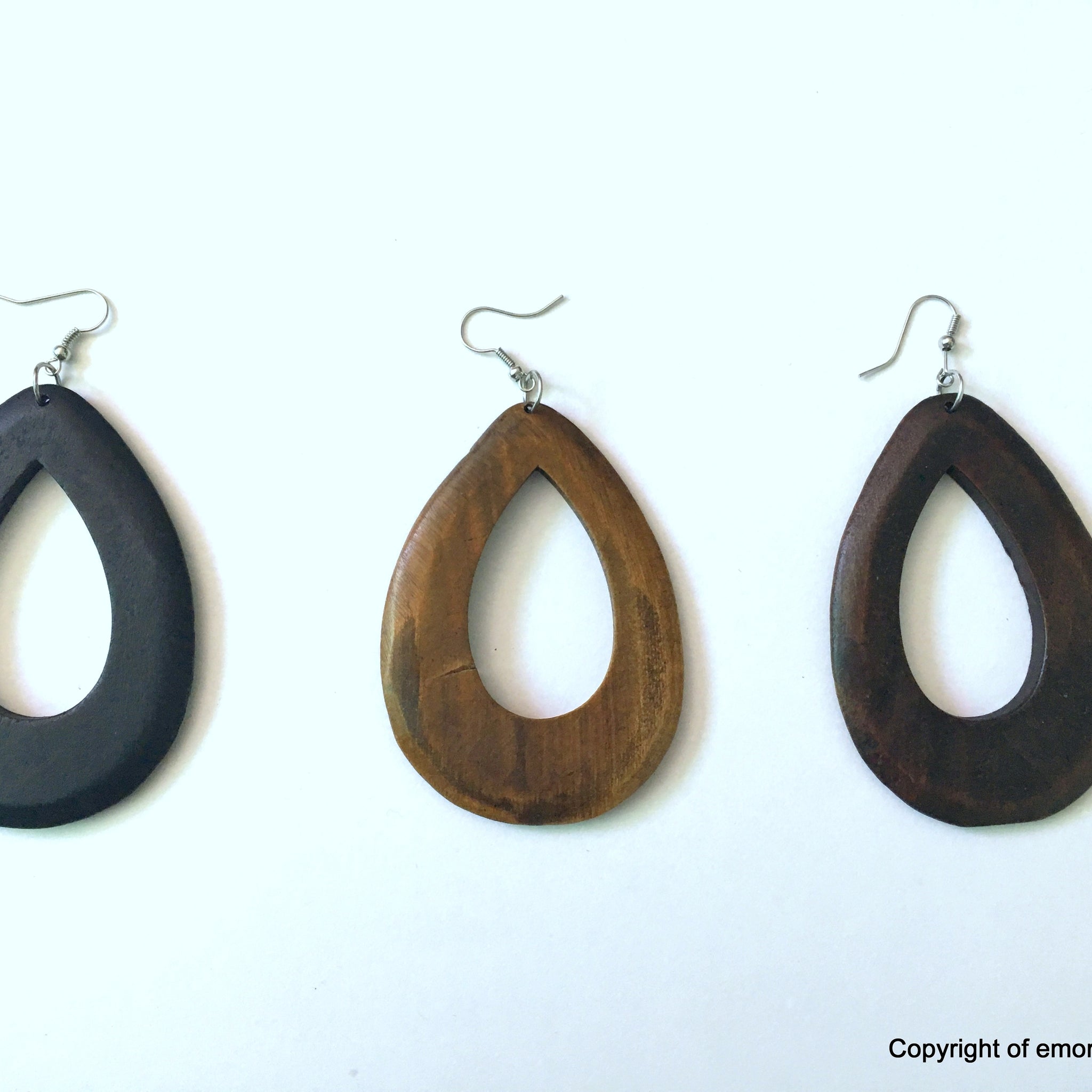 Open Loop Wooden Earrings