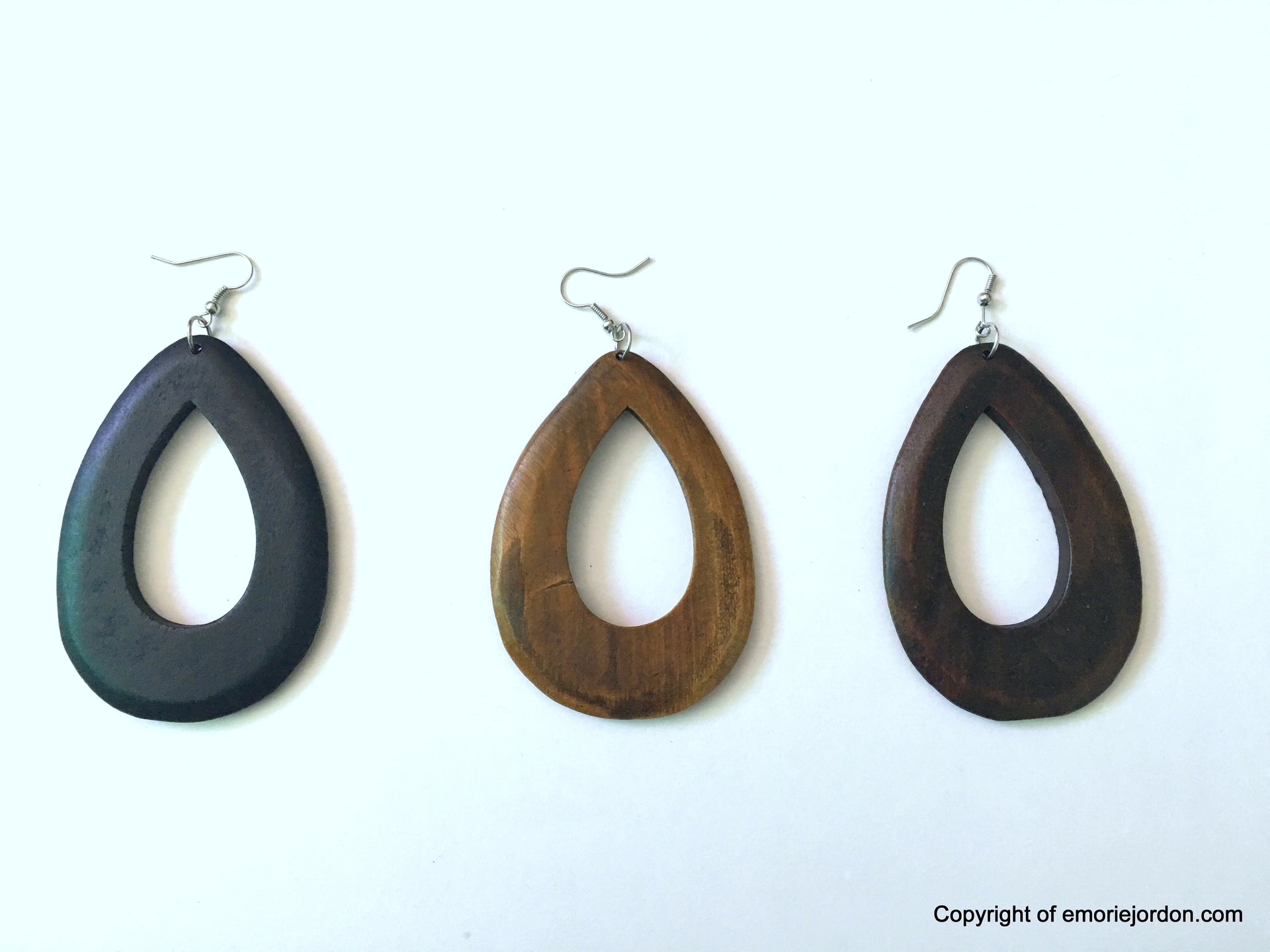 Open Loop Wooden Earrings