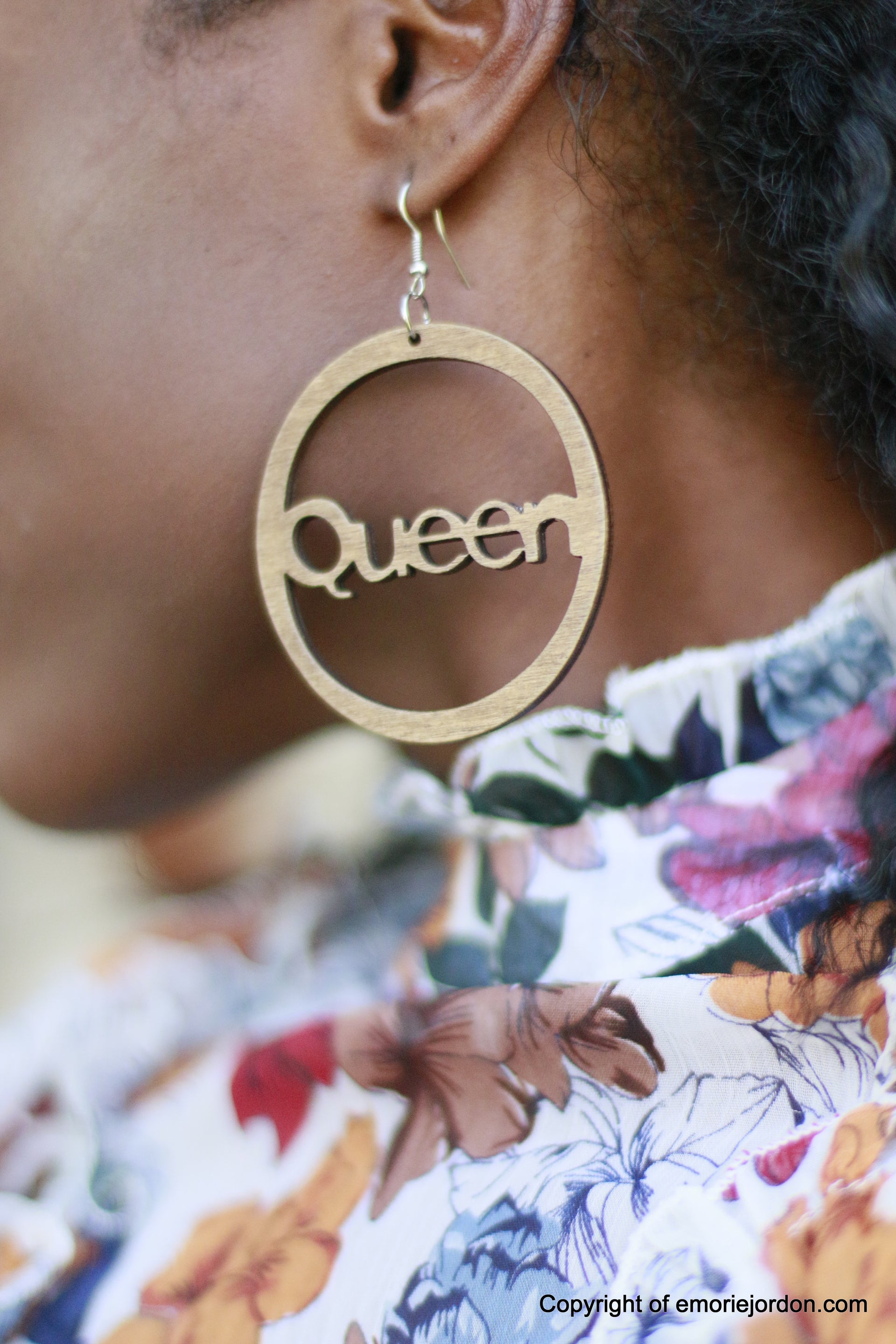 Queen Wooden Earrings
