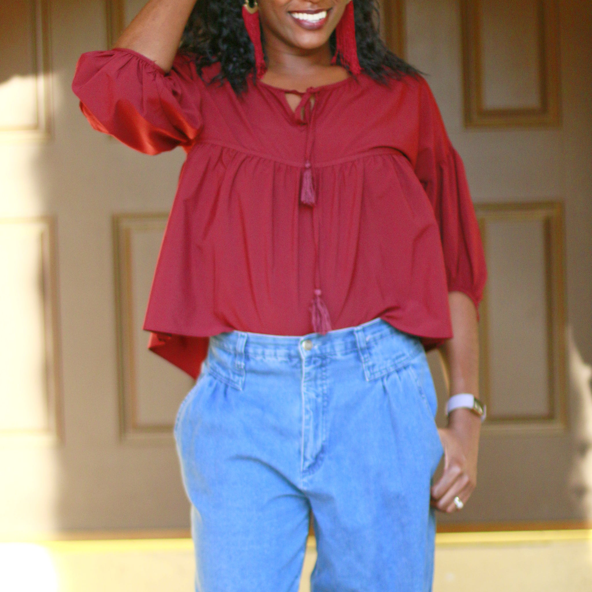 Crimson Crop Top