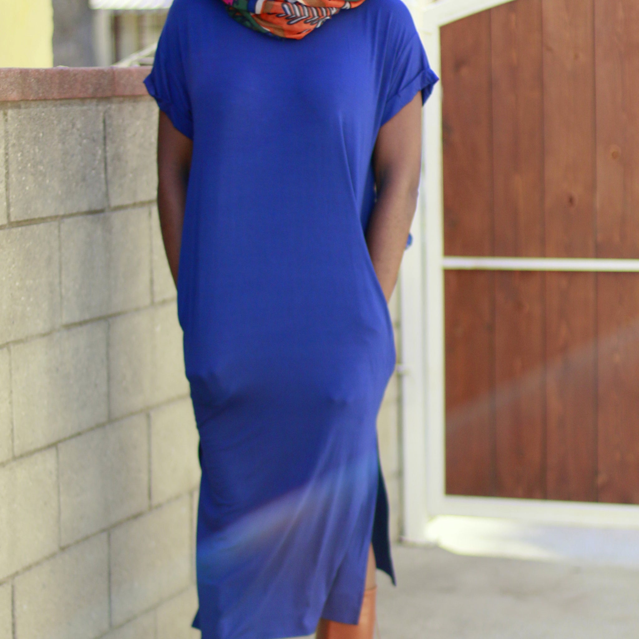 Pocketed T-Shirt Tunic Dress
