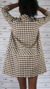 Live: 188 Vintage 70's Checkered Wool Blazer