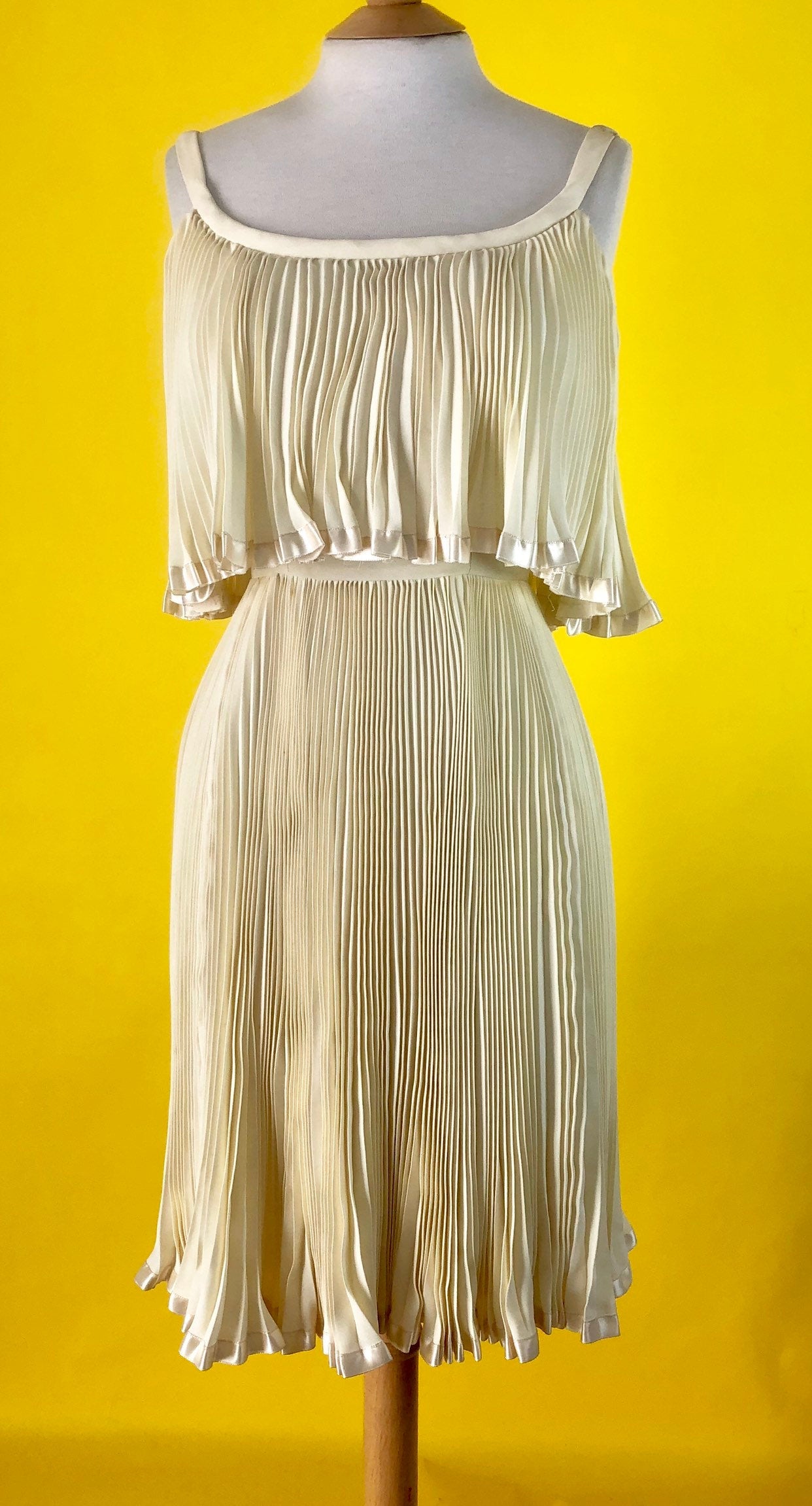 Live: 83 Vintage Accoridan Pleated Dress 70s