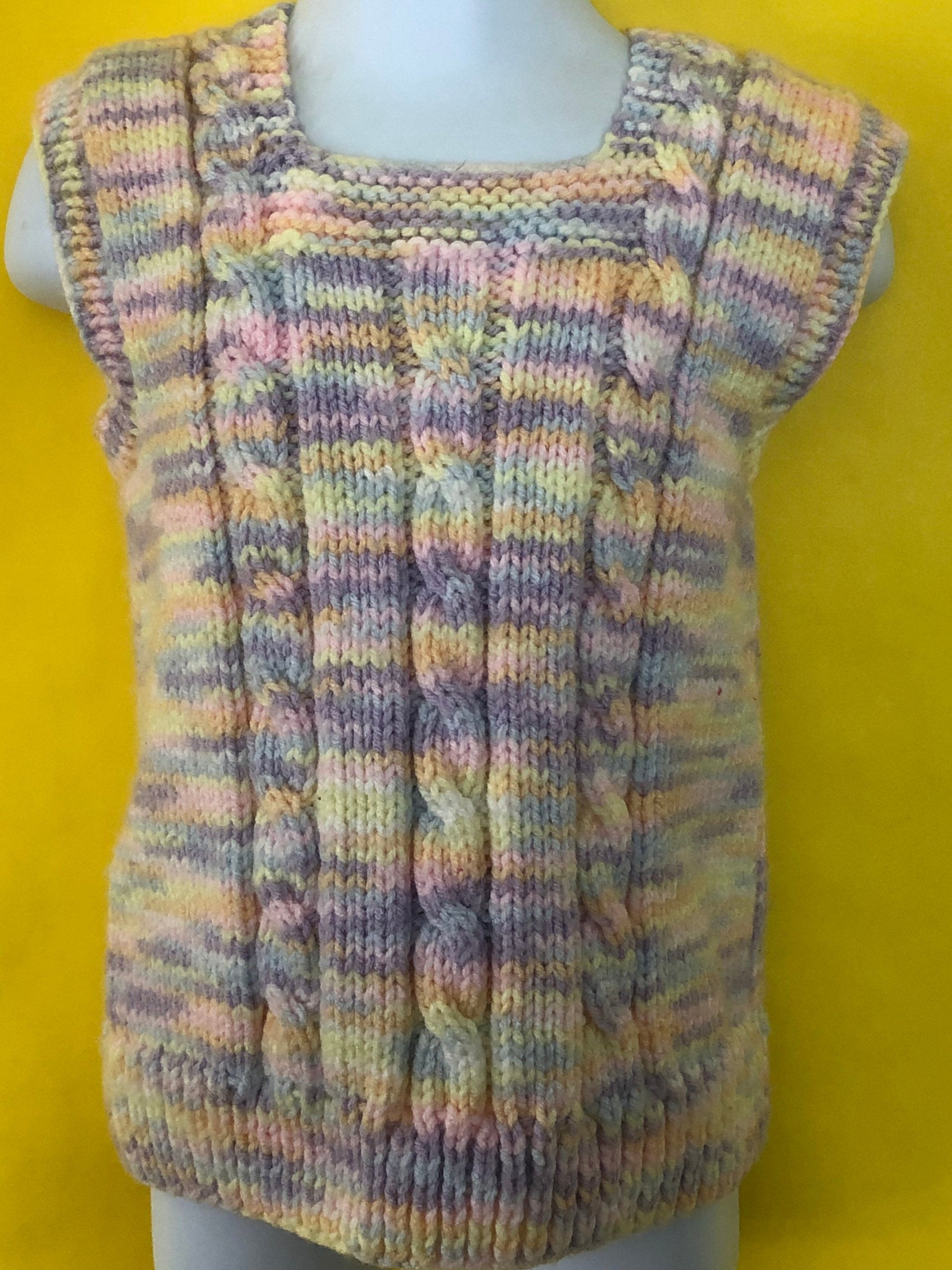 1970s pastel rainbow Kids Sweater Vest