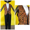 90s Carol Horn Silk Leopard Print Vintage Vest