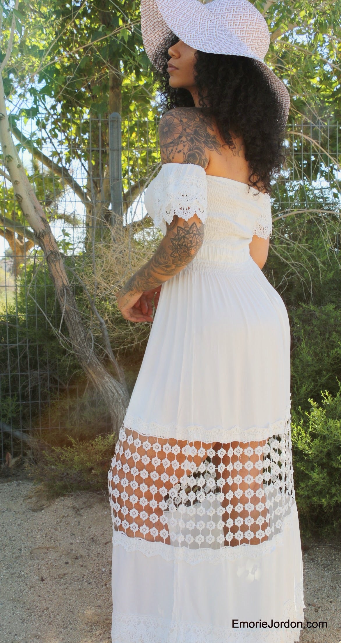 Whimsical White Maxi Dress