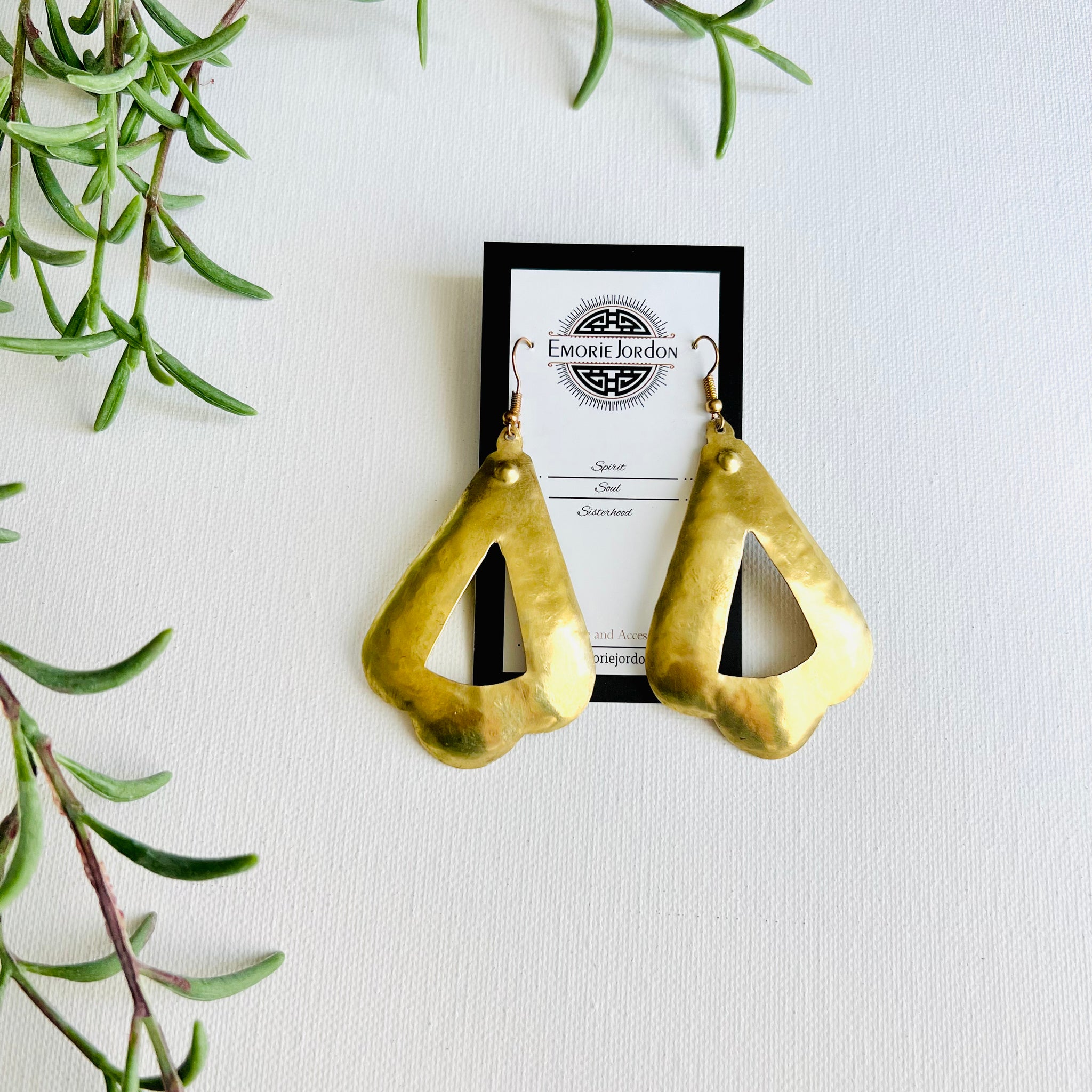 Afuri Handmade Brass Earrings