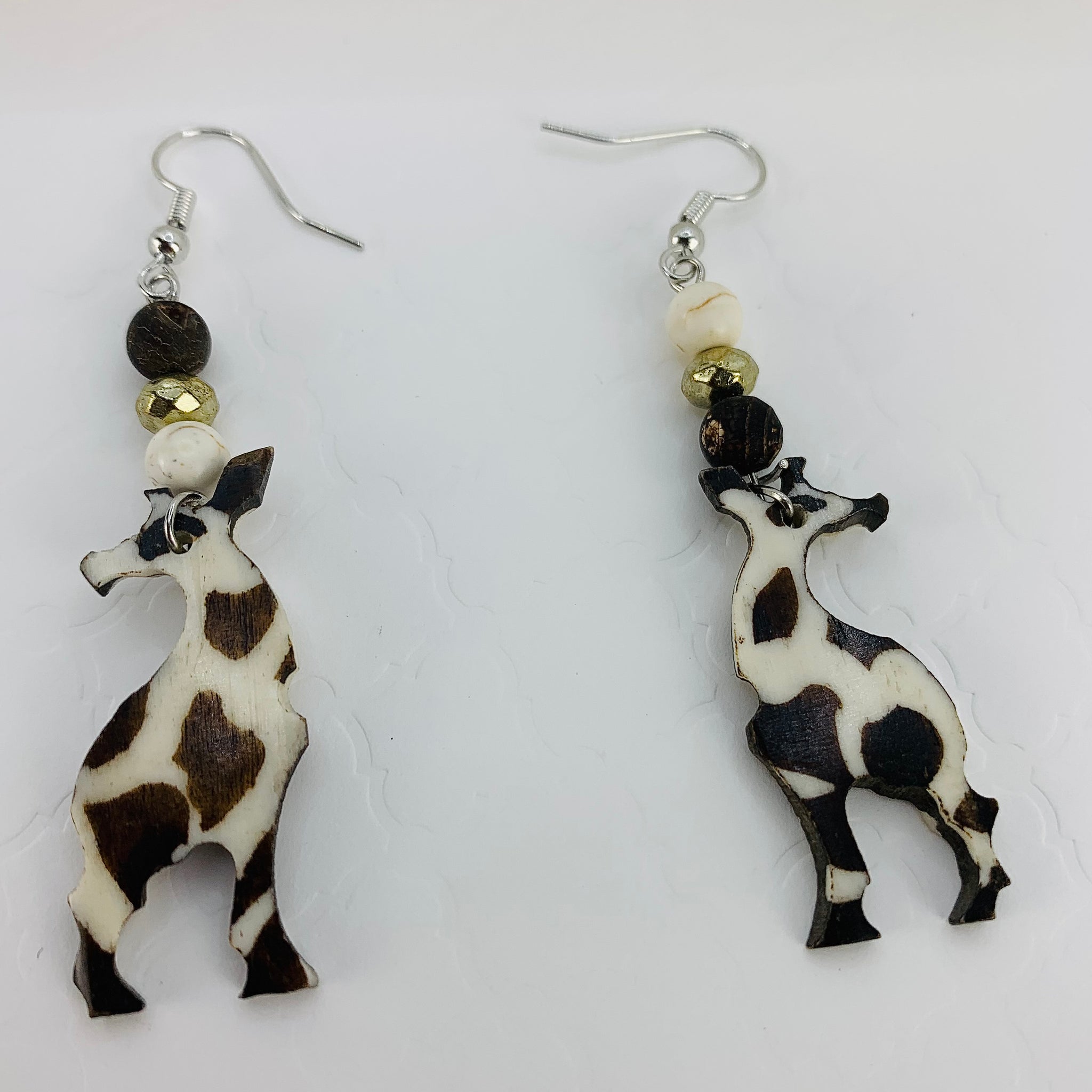 Wild Hyena Bone Earrings