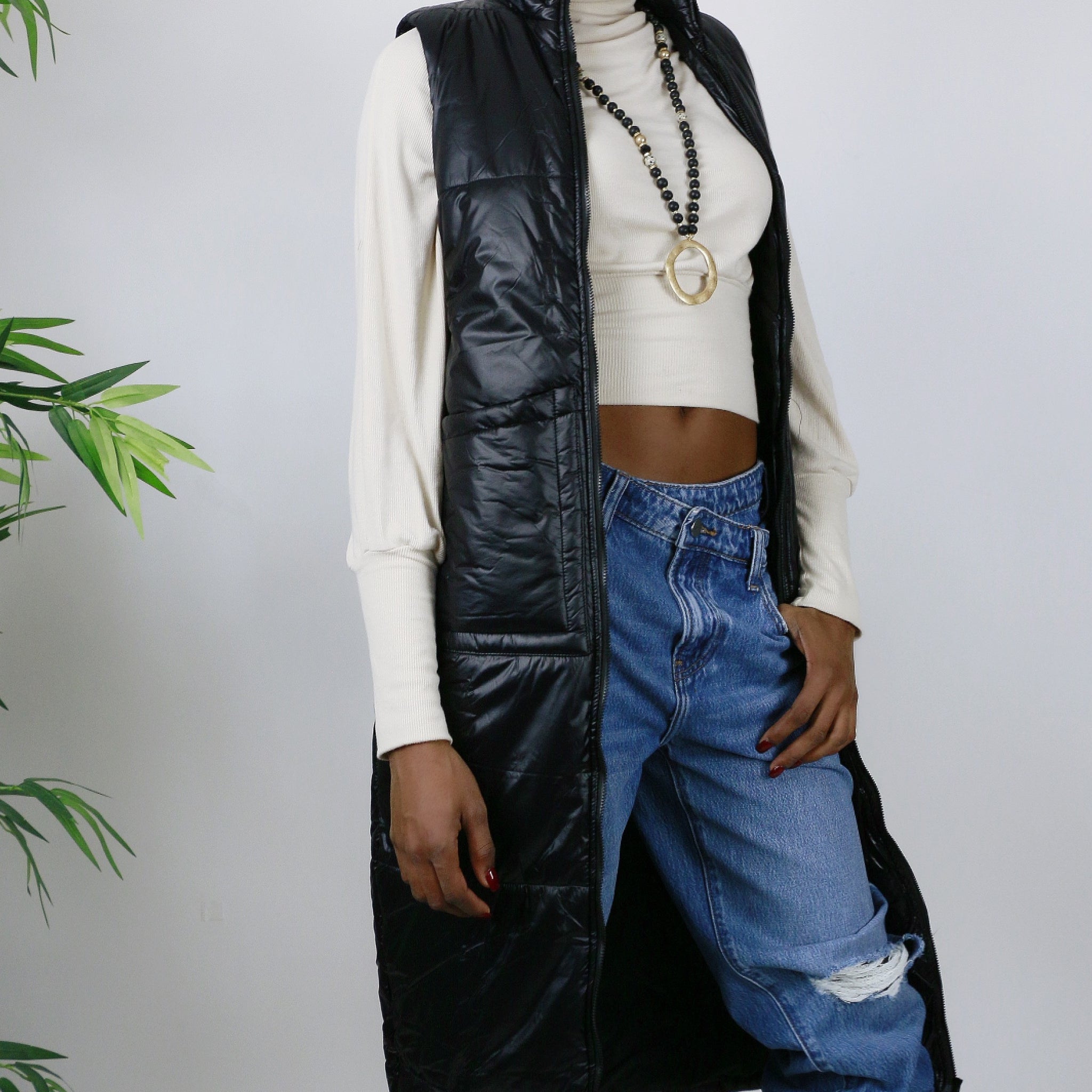 Midnight Maxi Puffer Vest