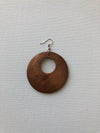 Circle Cut Out Wooden Earrings