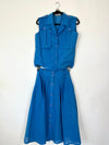 Live: 97 Vintage Cotton Blue 2 PC Skirt Set
