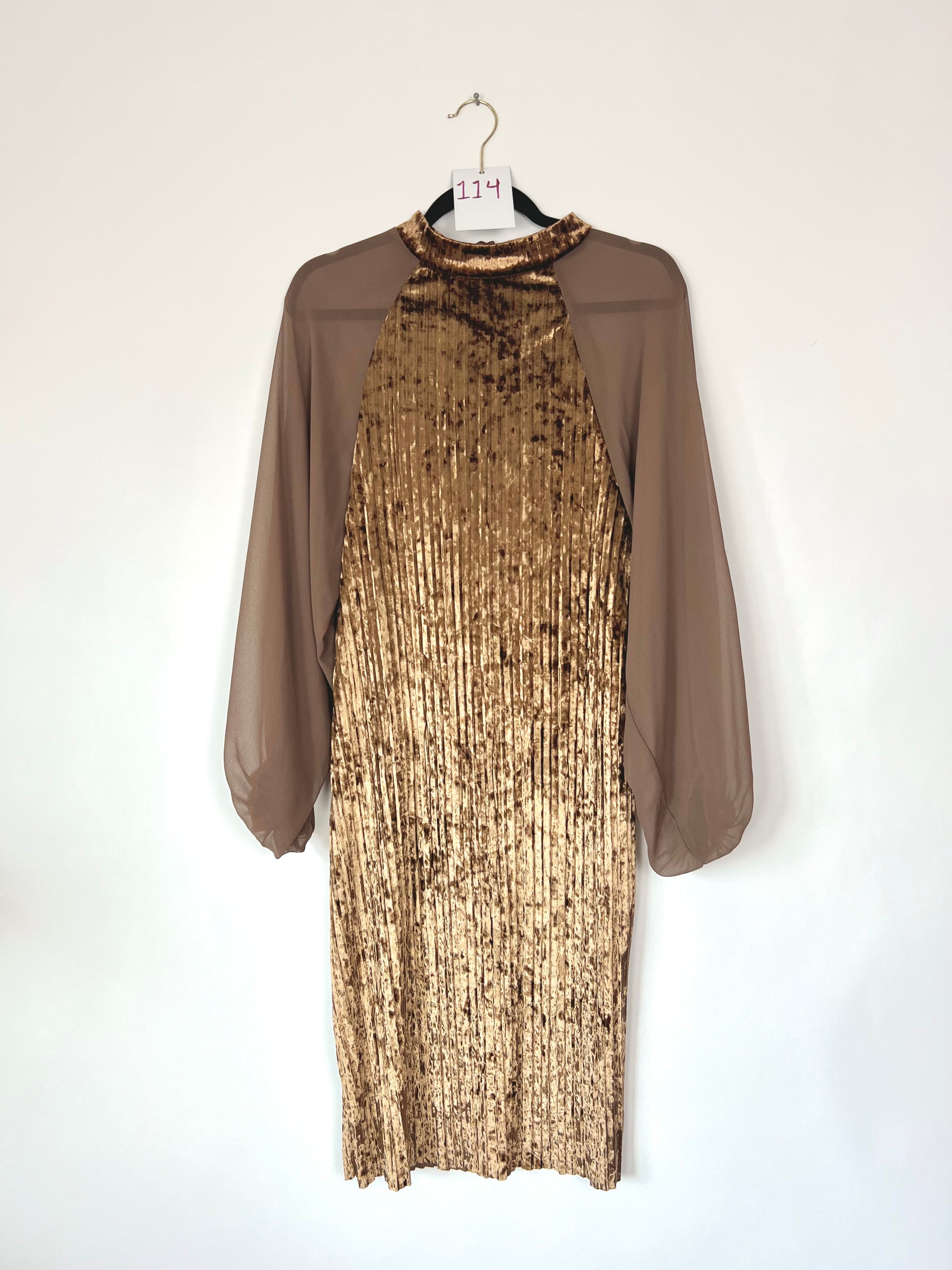Vintage Velvet Sheer Dress