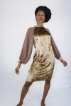 Vintage Velvet Sheer Dress