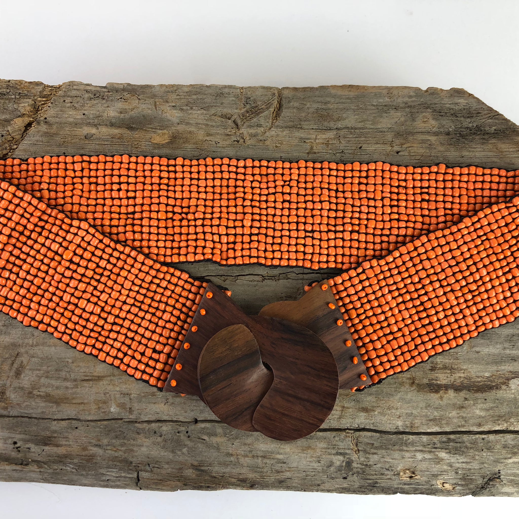 Orange Citrus Beaded Belt