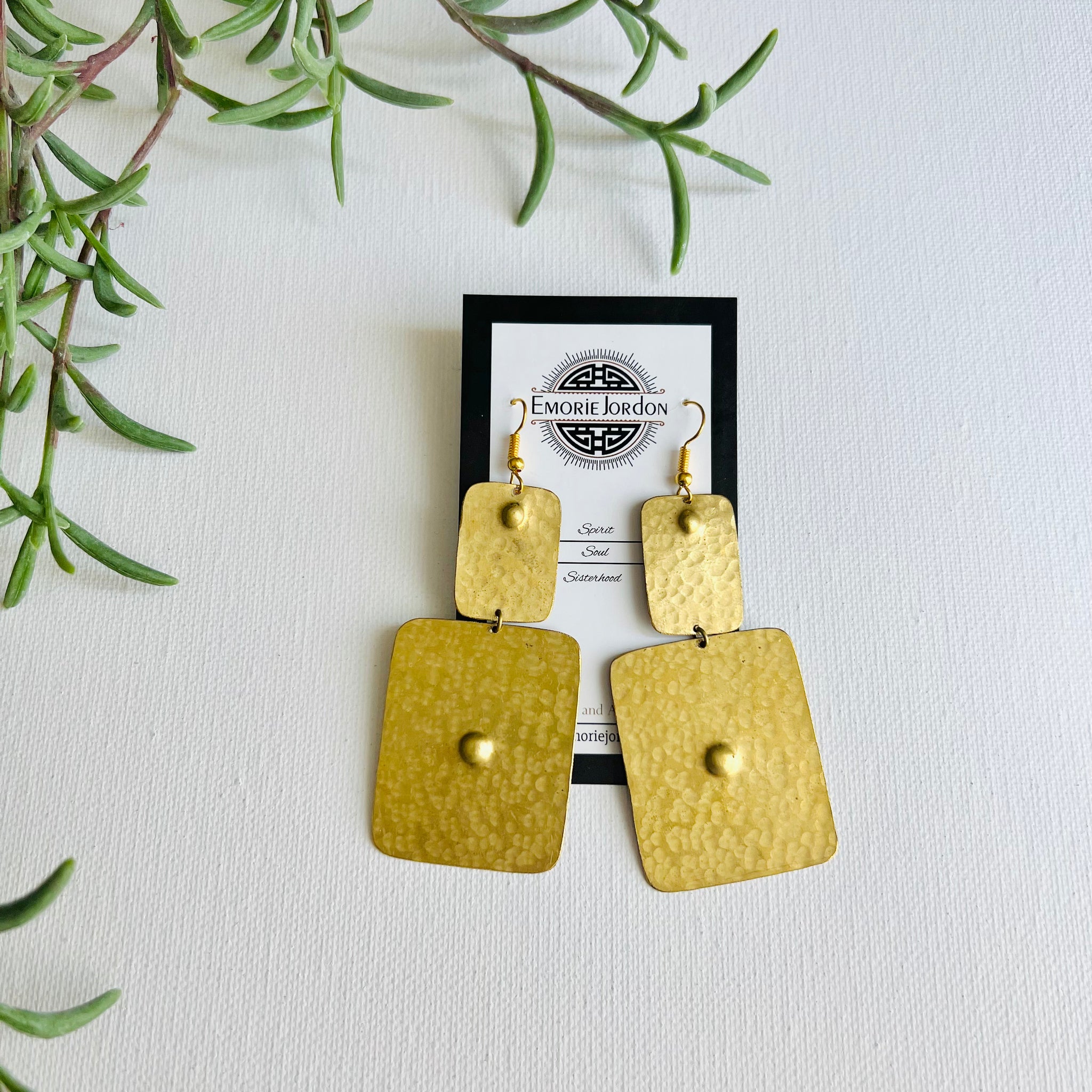 Ziru Handmade Brass Earrings