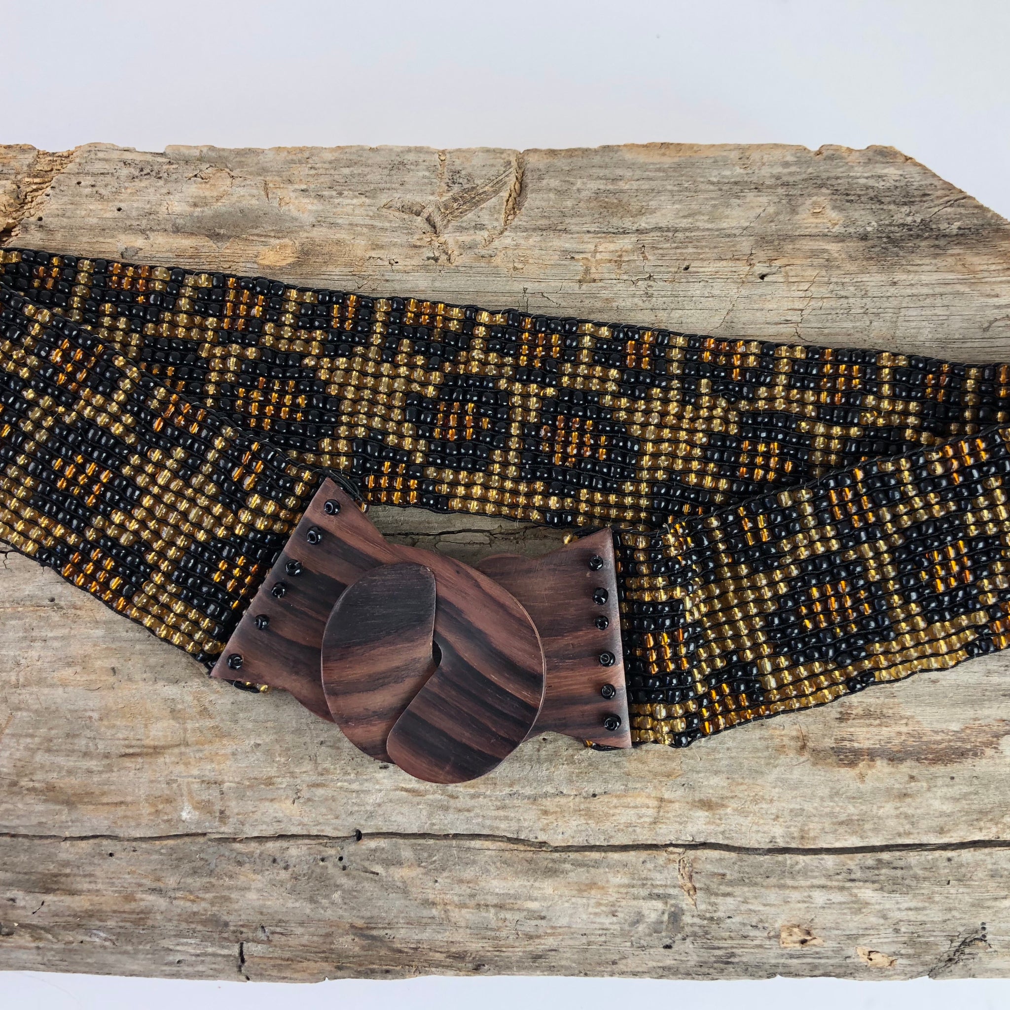 Leopard Print Handmade Beaded Belt