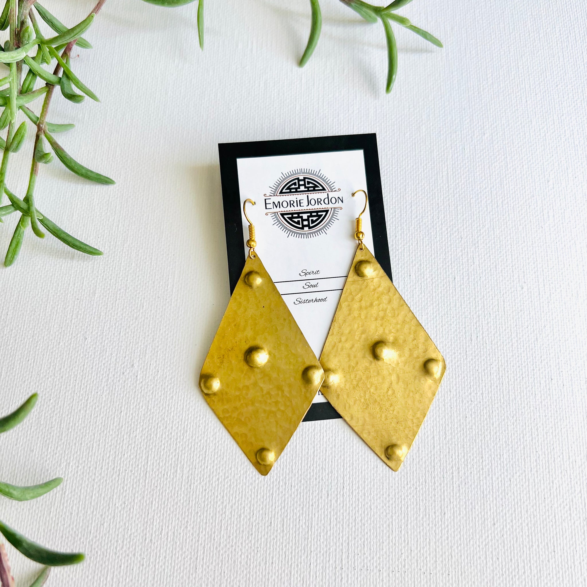 Hafina Handmade Brass Earrings