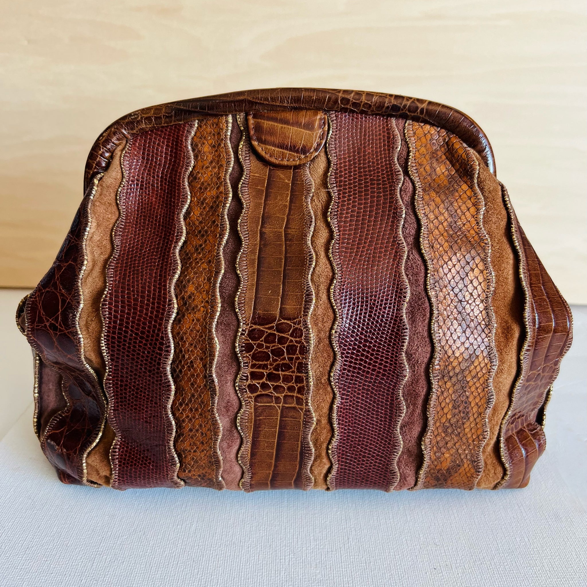 Brown Ribbons Sharif Handbag