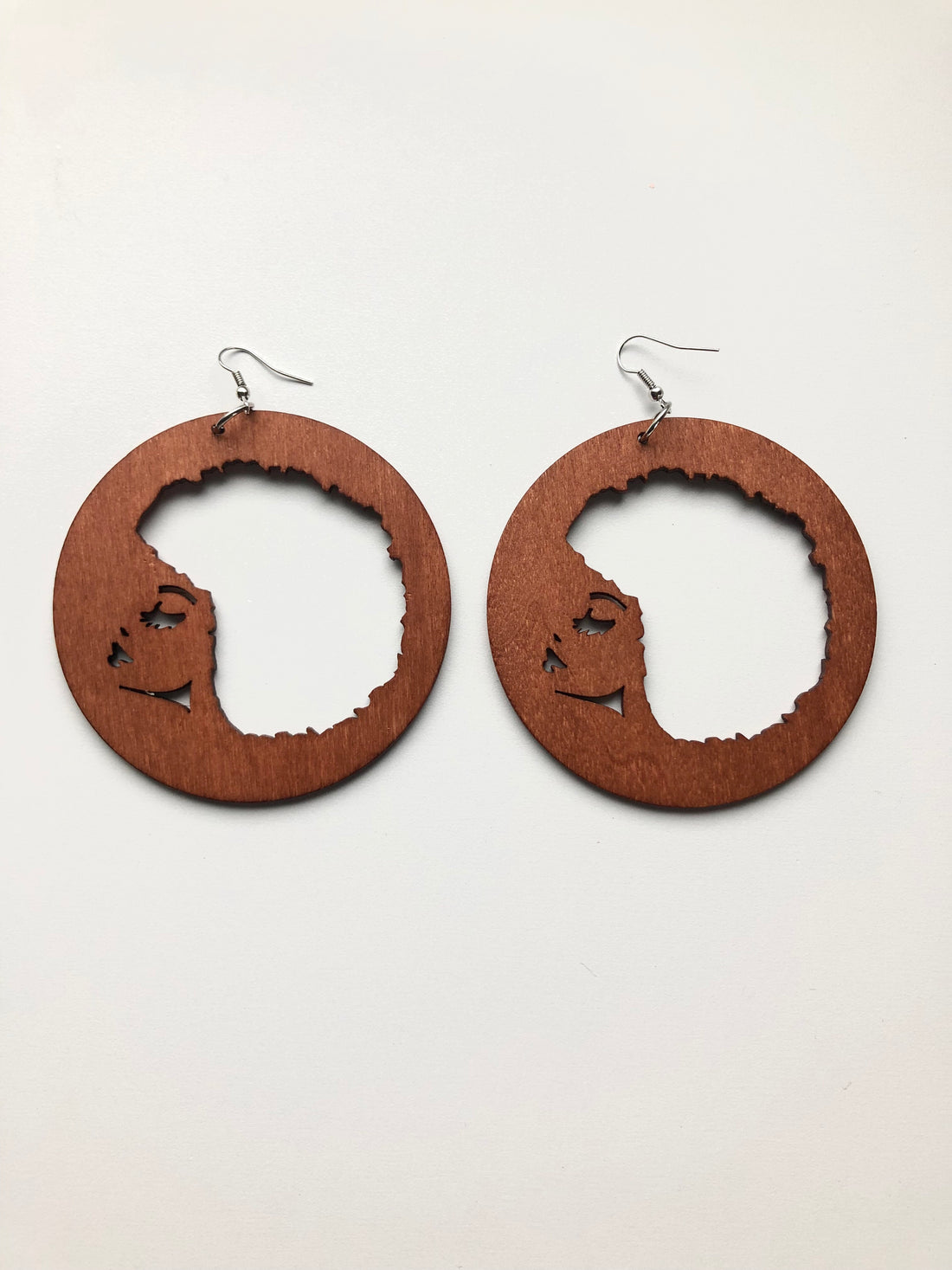 Afro American Wooden Earrings