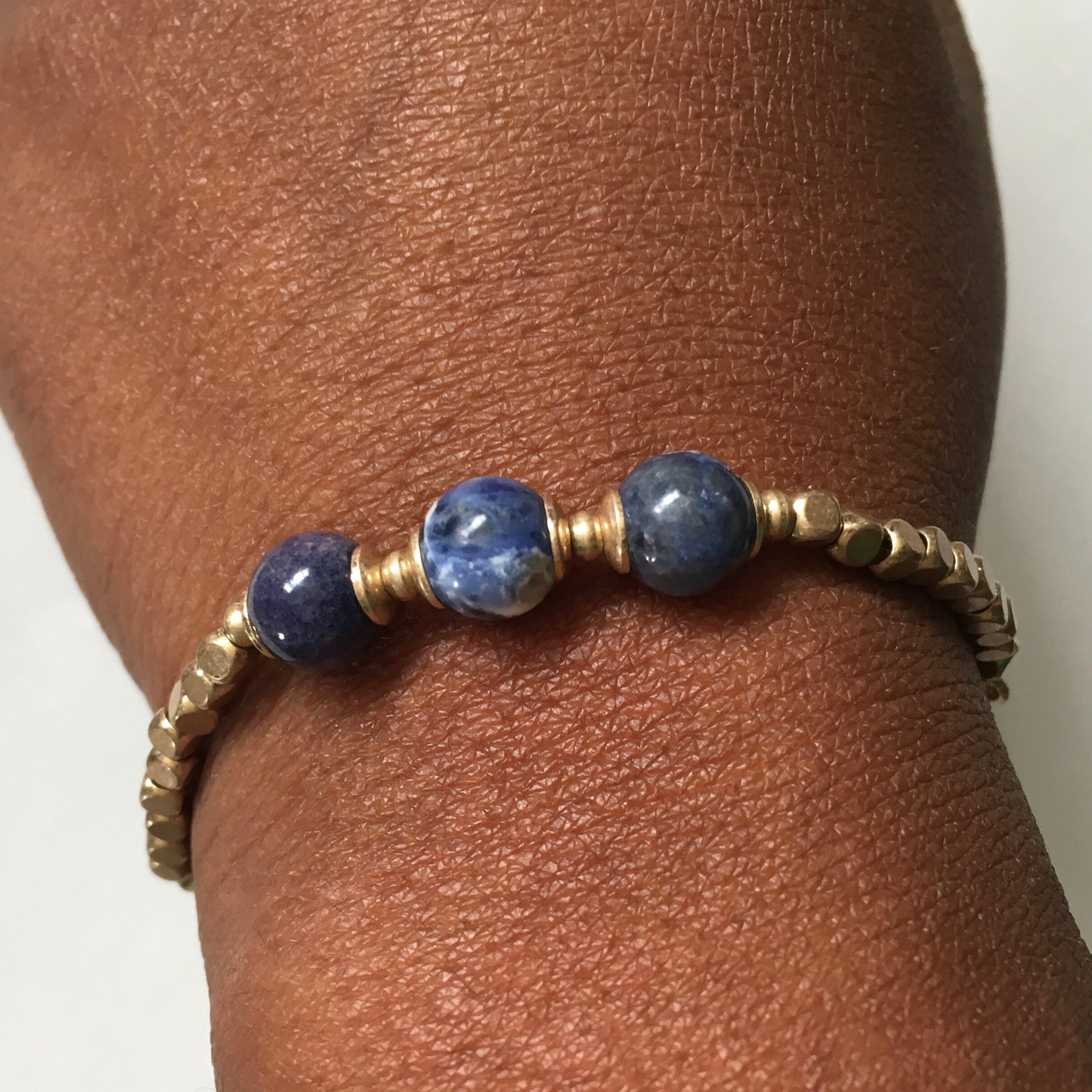 Blue Marble Stone Bracelet