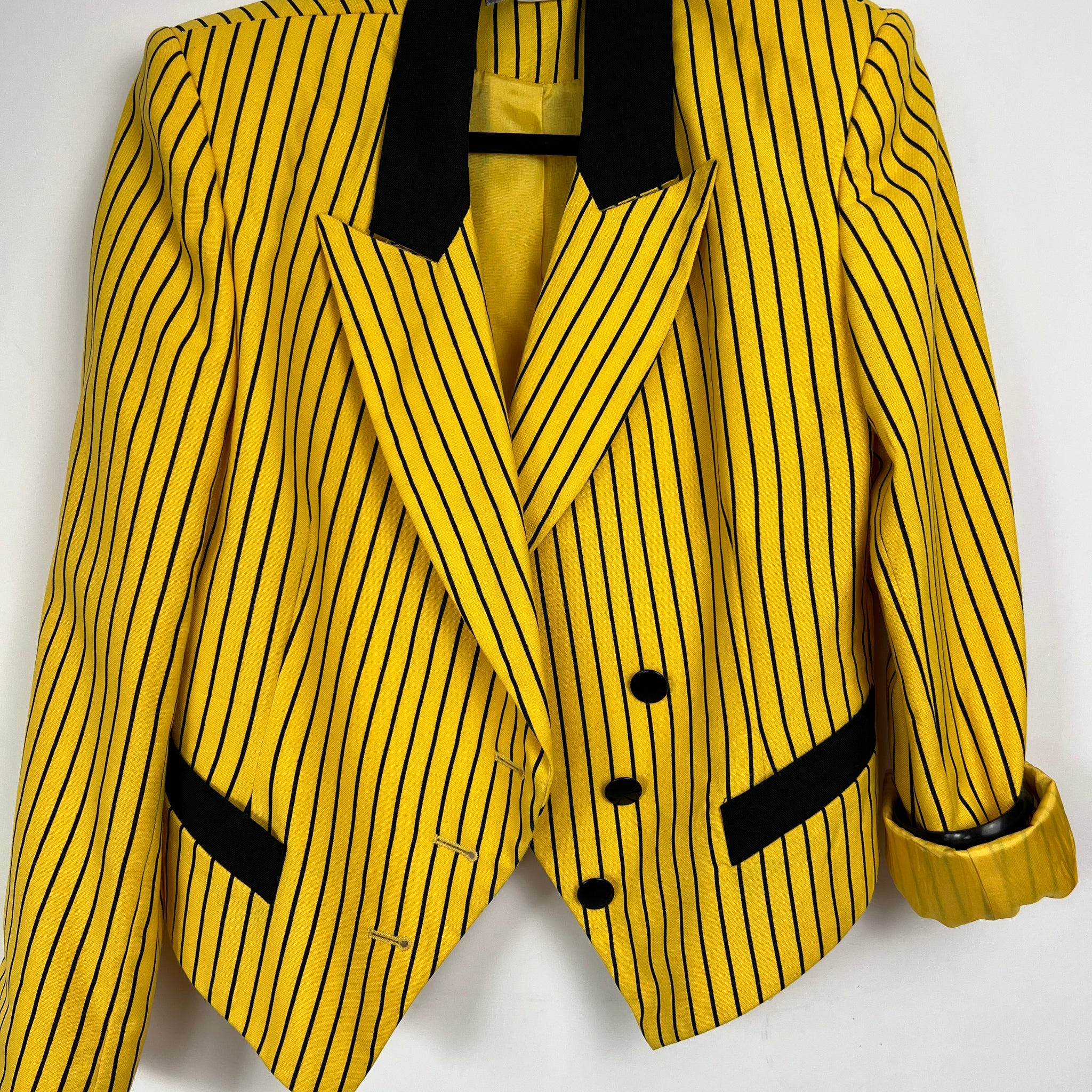 Live: 116 Vintage Yellow Striped Blazer