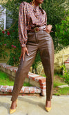 Vintage Foxy Brown Leather Pants