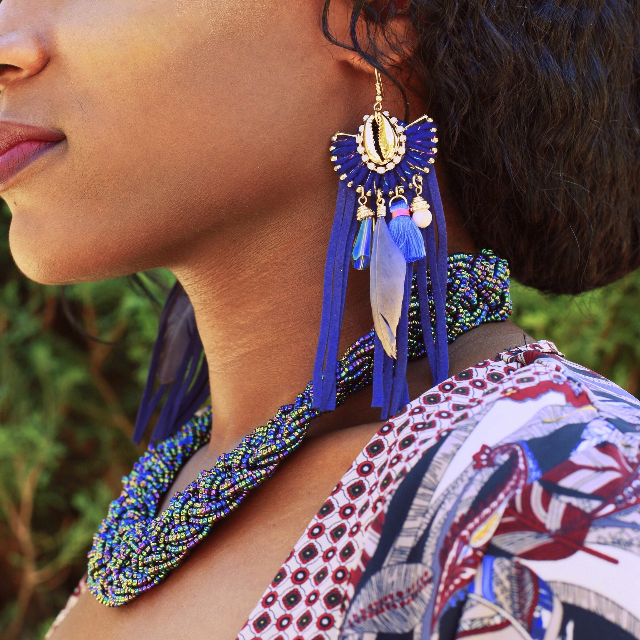 Cowrie Crown Earrings