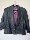 Live: 072  Vintage 80's Leather Tuxedo Bomber