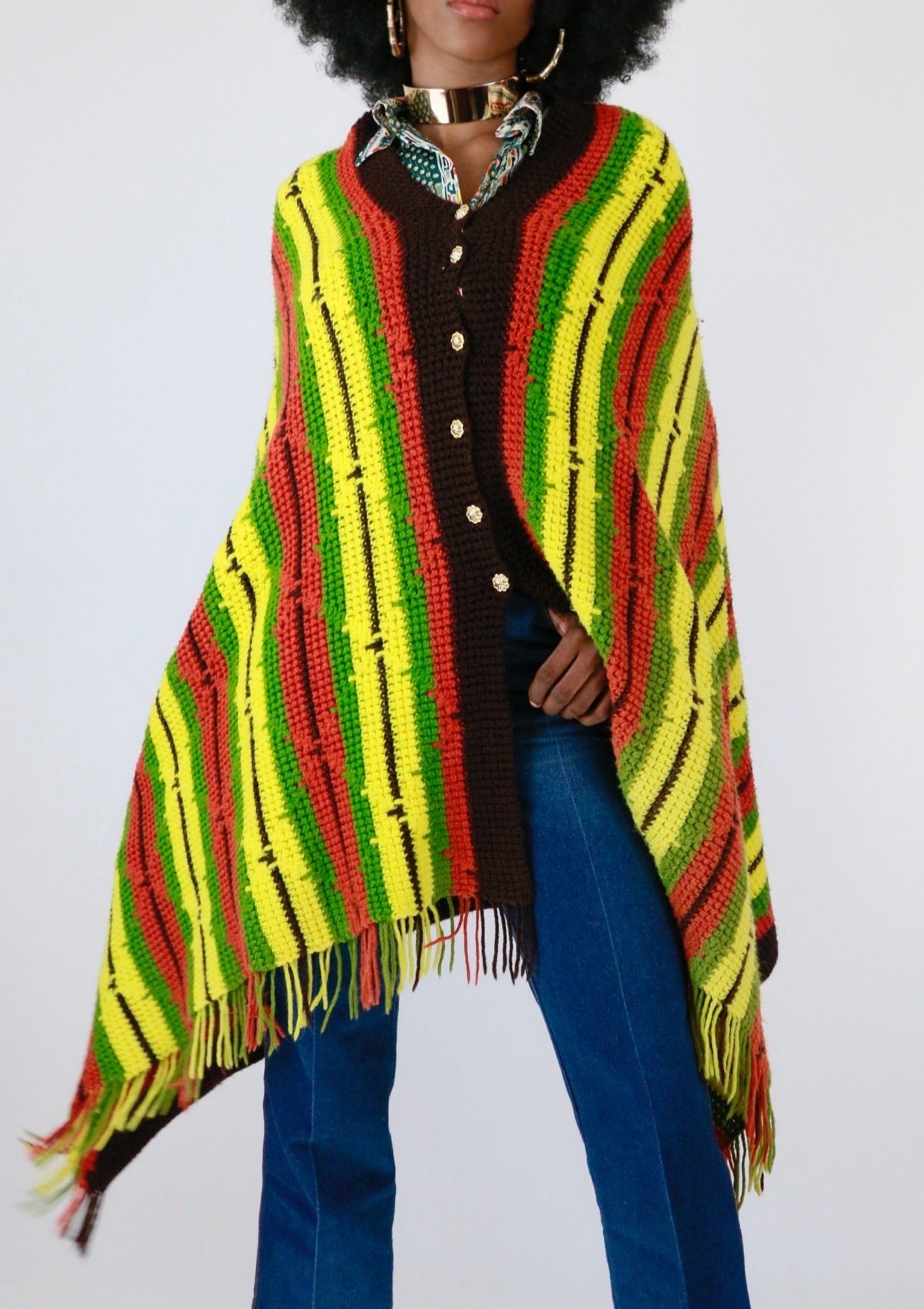 Live: 68 Vintage: Striped Crochet Shawl