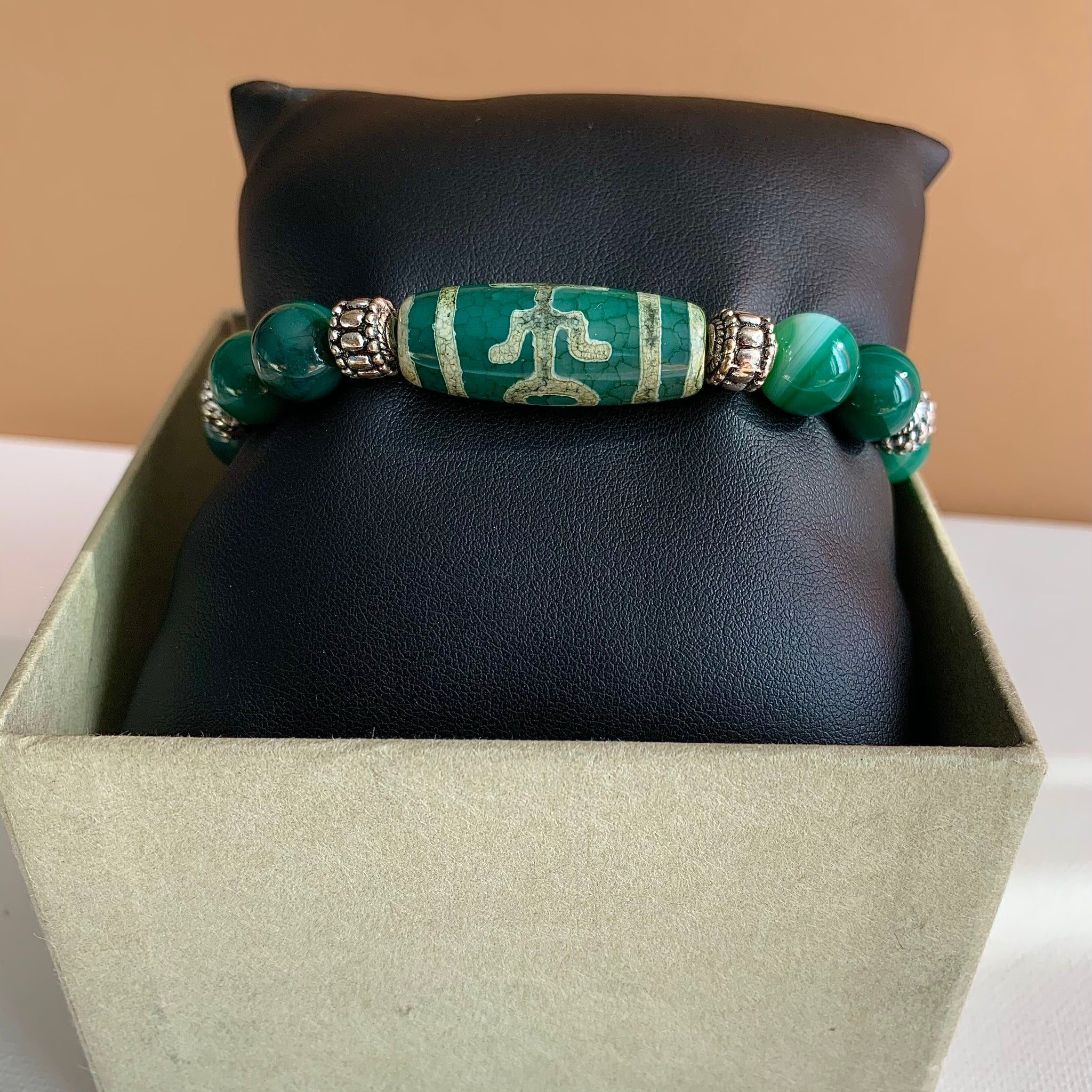 Men’s Sea Agate Stone Bracelet