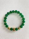 Green Quartz Stone Leopard Bracelet