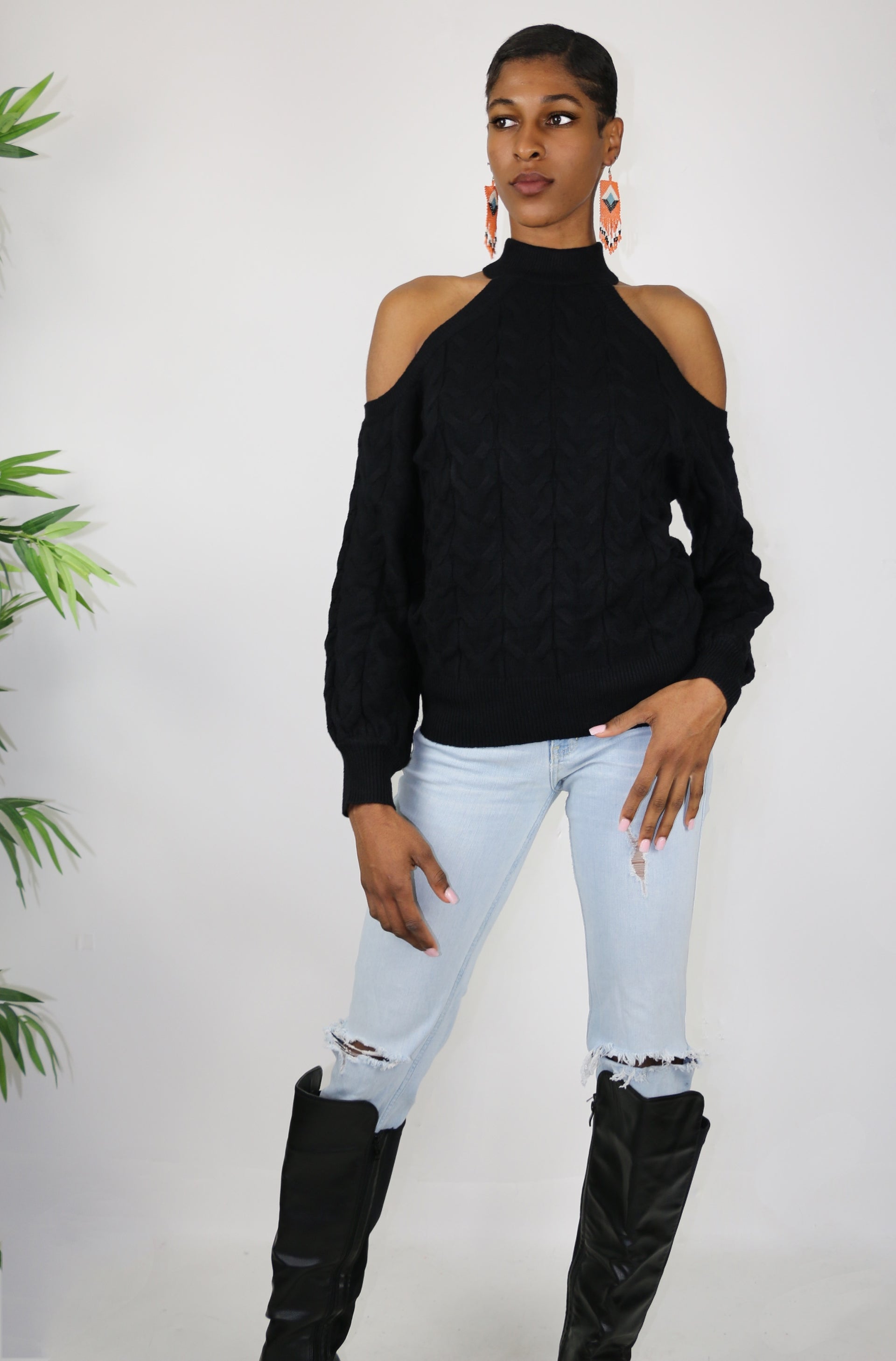 Tinsley Shoulder Out Sweater