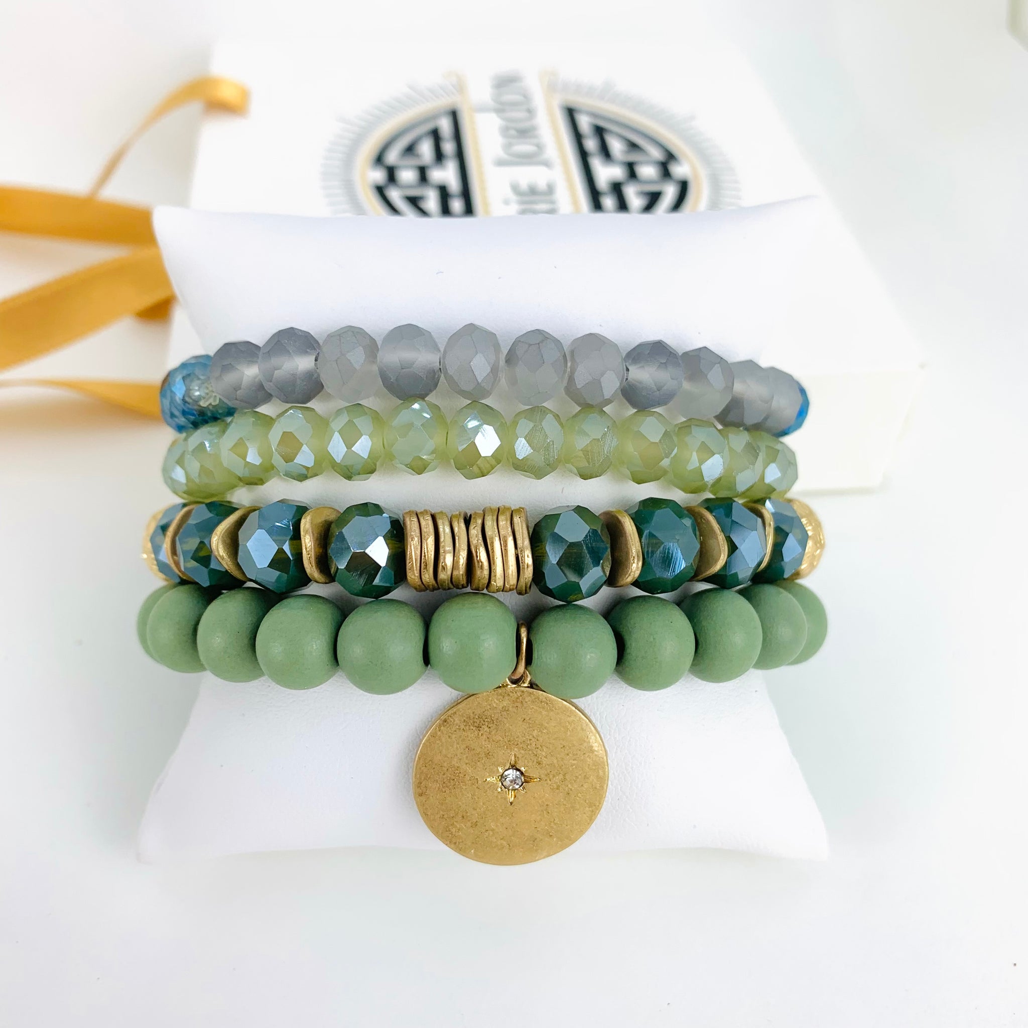 Sage Moon Bracelet Set