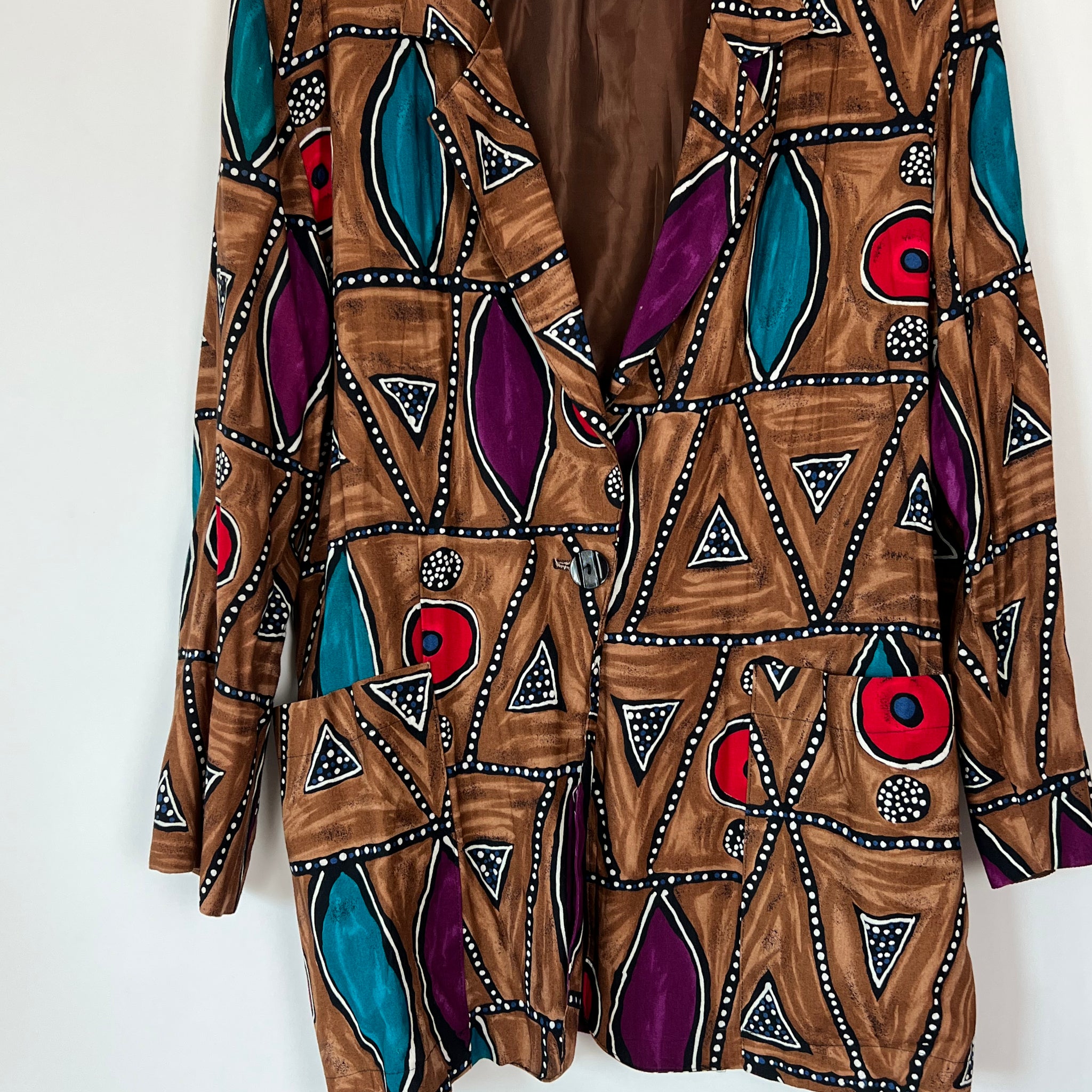 Live: 61 Vintage Tribal Brown Blazer