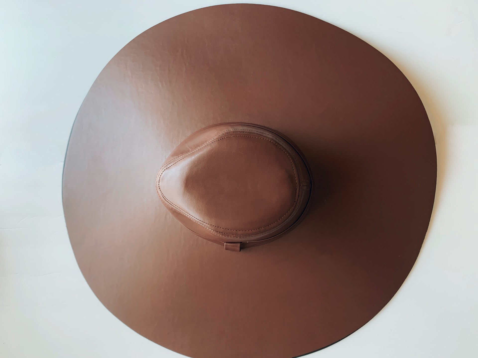 Sade Oversized Vegan Leather Hat