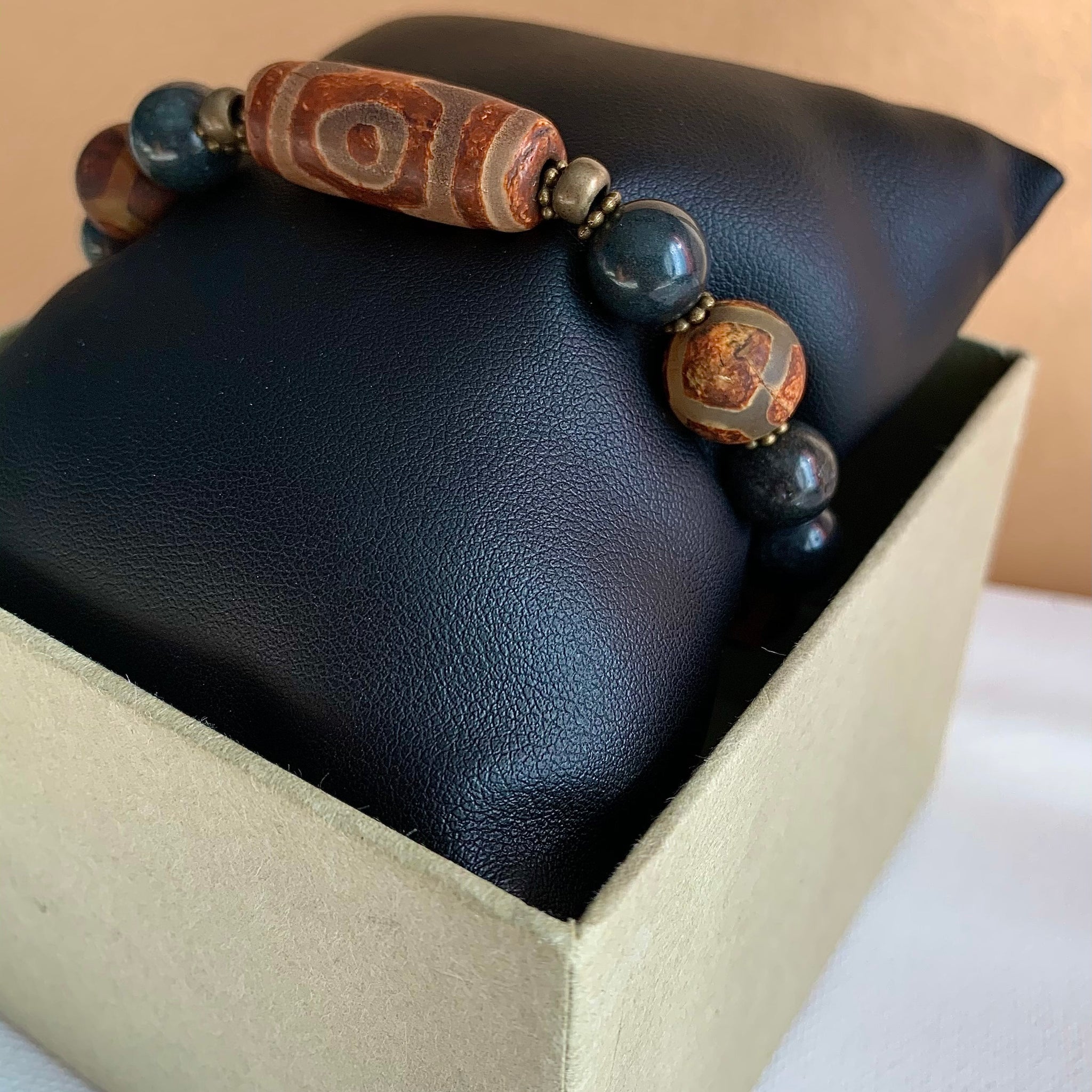Men’s Jade and DZI Stone Bracelet