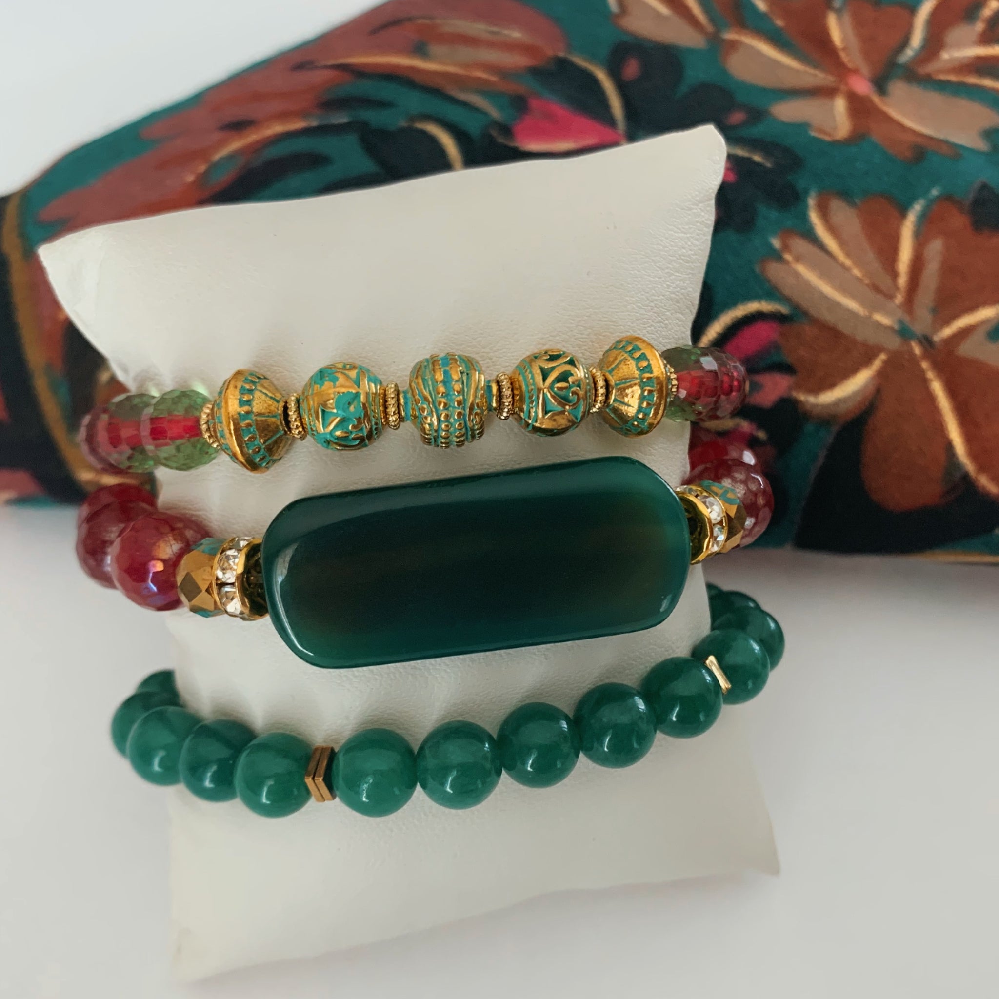 Emeralda Stone Bracelet Set